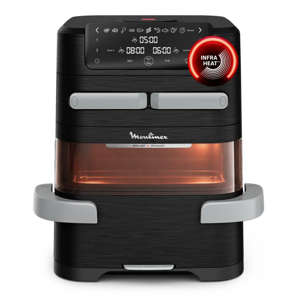 Ever Fry Trio 12L, Air fryer, 3&nbsp;zones de cuisson, Façade amovible