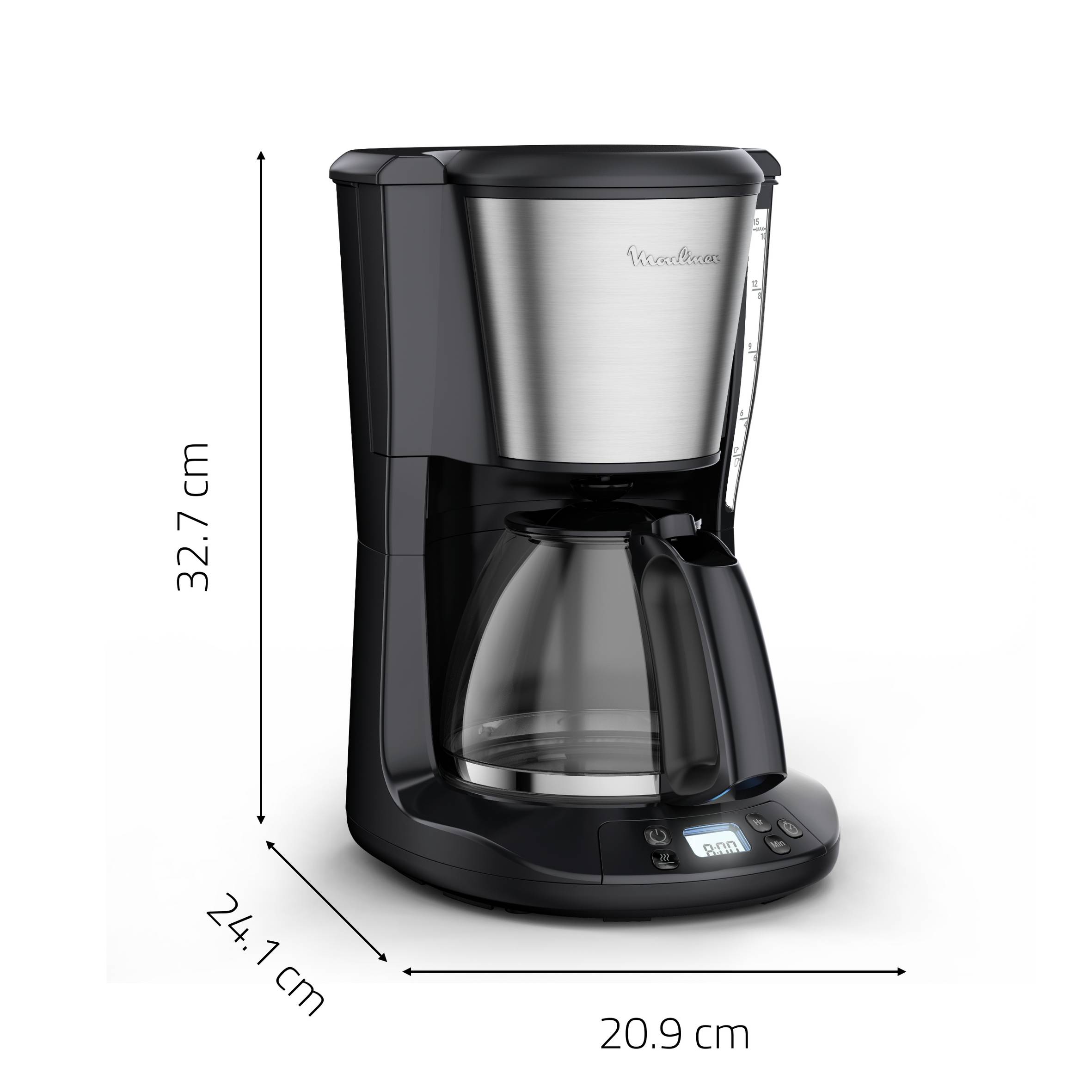 Cafetière filtre Subito Moulinex programmable inox