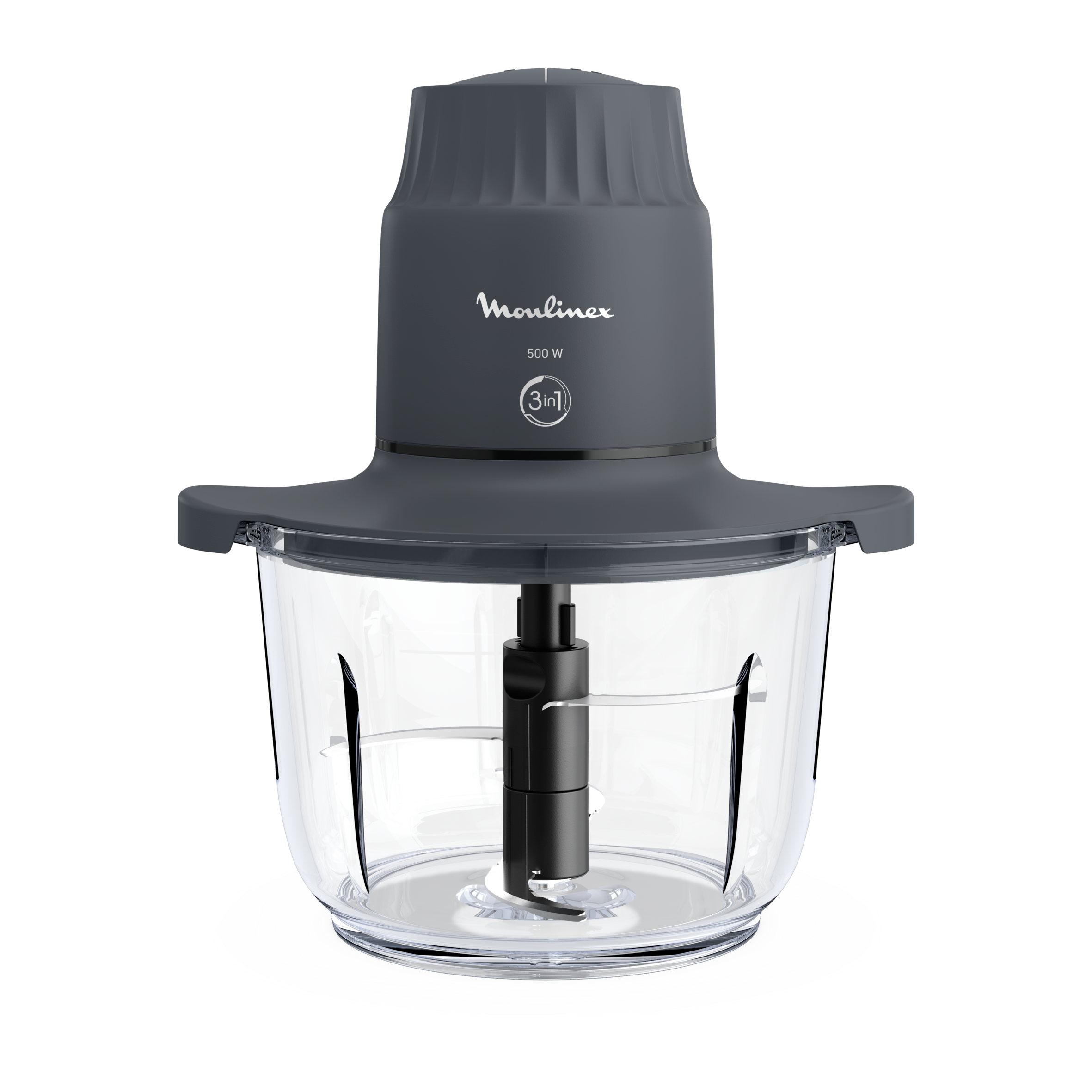 Choppeo, Hachoir avec bol en verre, Capacité de 1 L, Verre borosilicate