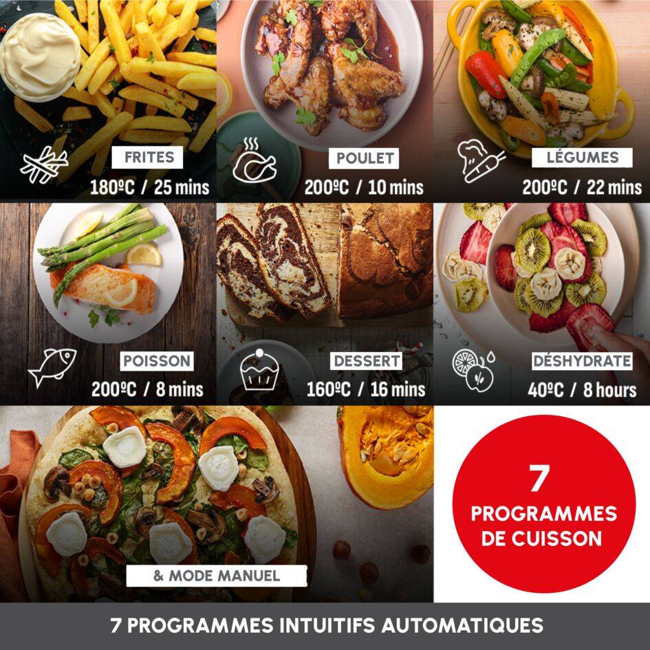 Easy Fry Dual XXL, 11L, Air fryer, Noir