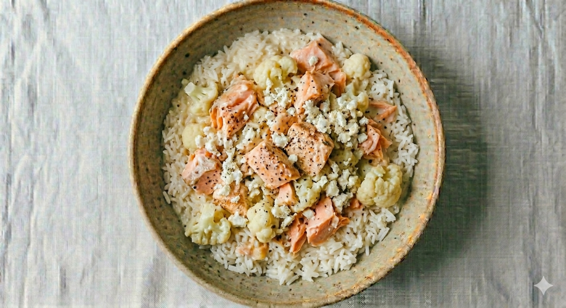 Saumon crémeux au riz et chou-fleur - Recette Cookeo V3 | Moulinex