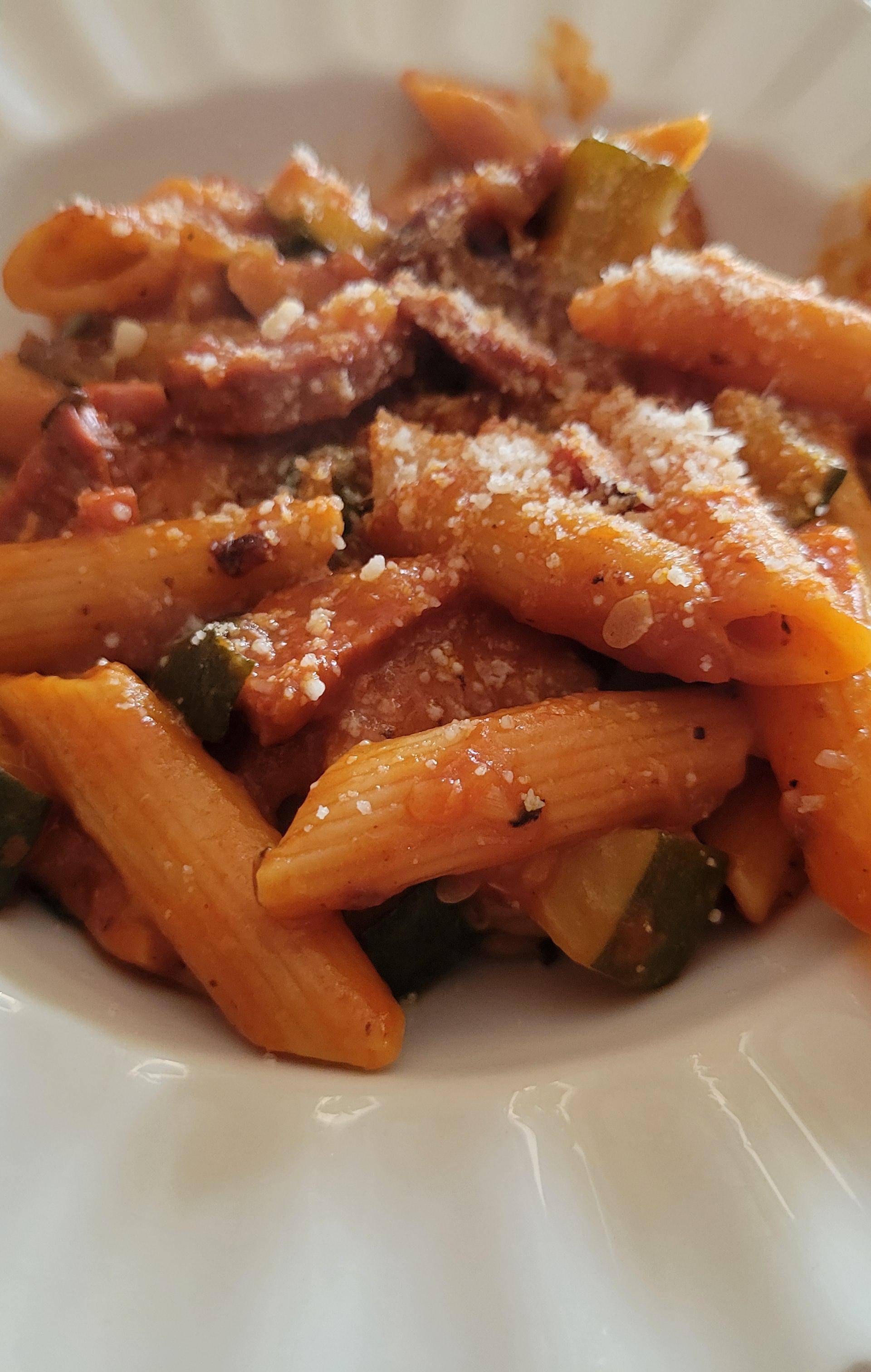 Pâtes courgettes chorizo - Recette Cookeo 9in1 | Moulinex