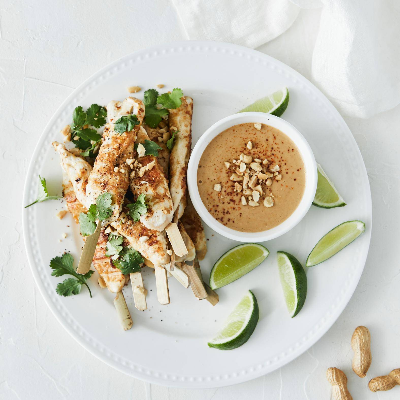 Brochettes de poulet sauce satay - Recette Cook'in One | Moulinex