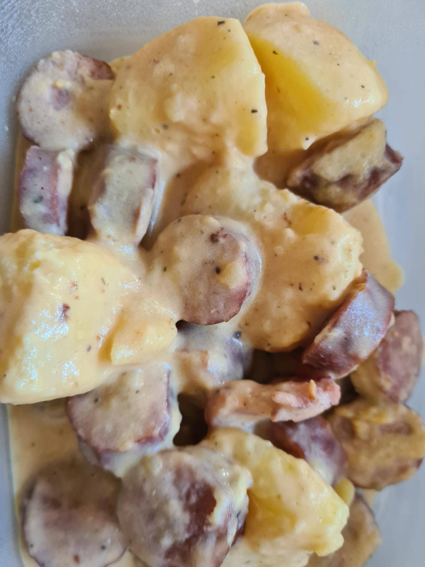 Saucisses fumees pommes de terre cheddar - Recette Cookeo | Moulinex