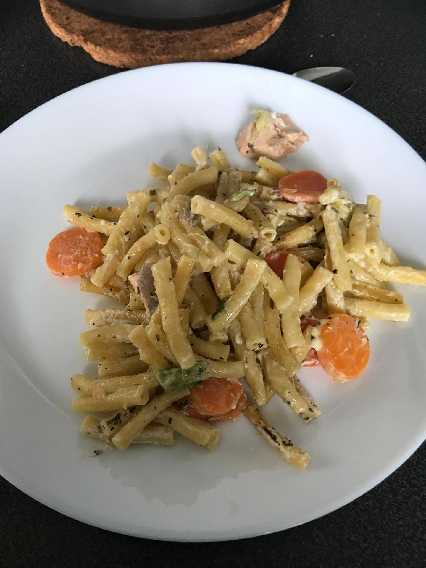 One pot pasta courgette carottes saumon - Recette Cookeo | Moulinex