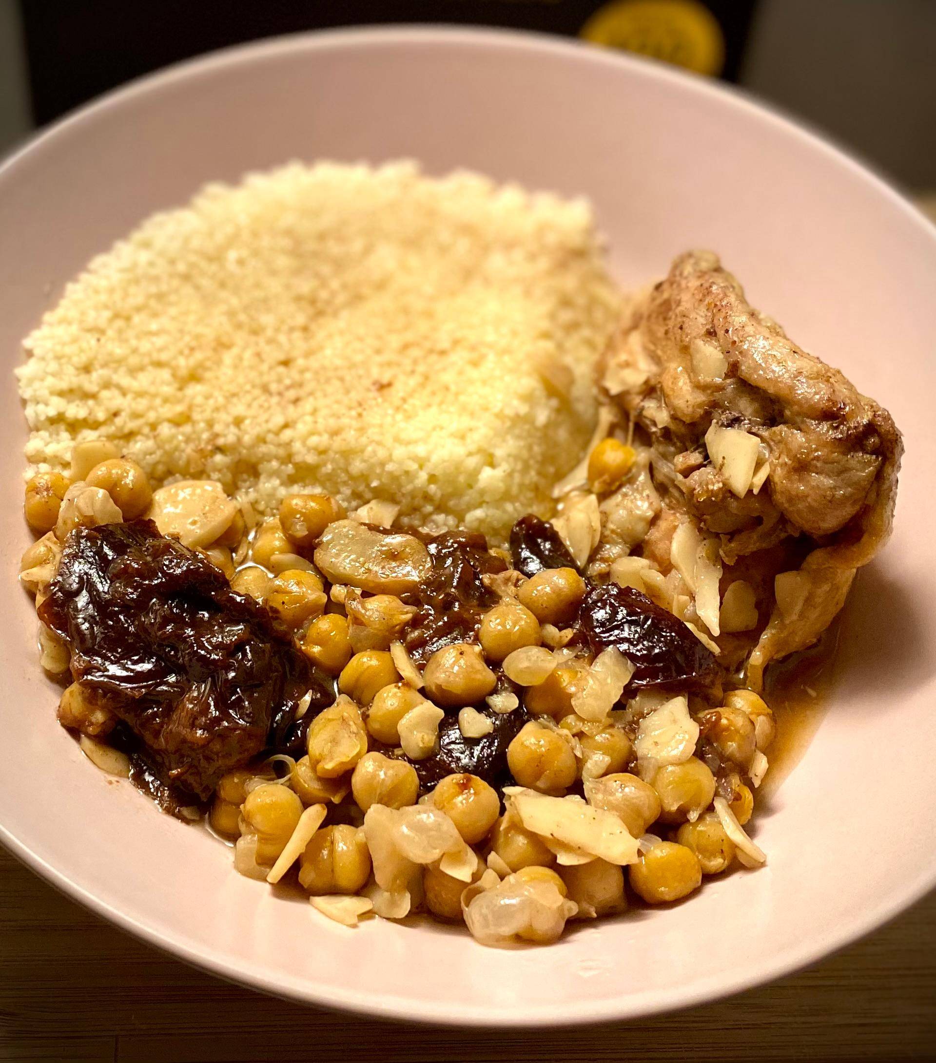 Tajine de poulet, pruneaux, amandes, pois chiches - Recette Cookeo V3 | Moulinex