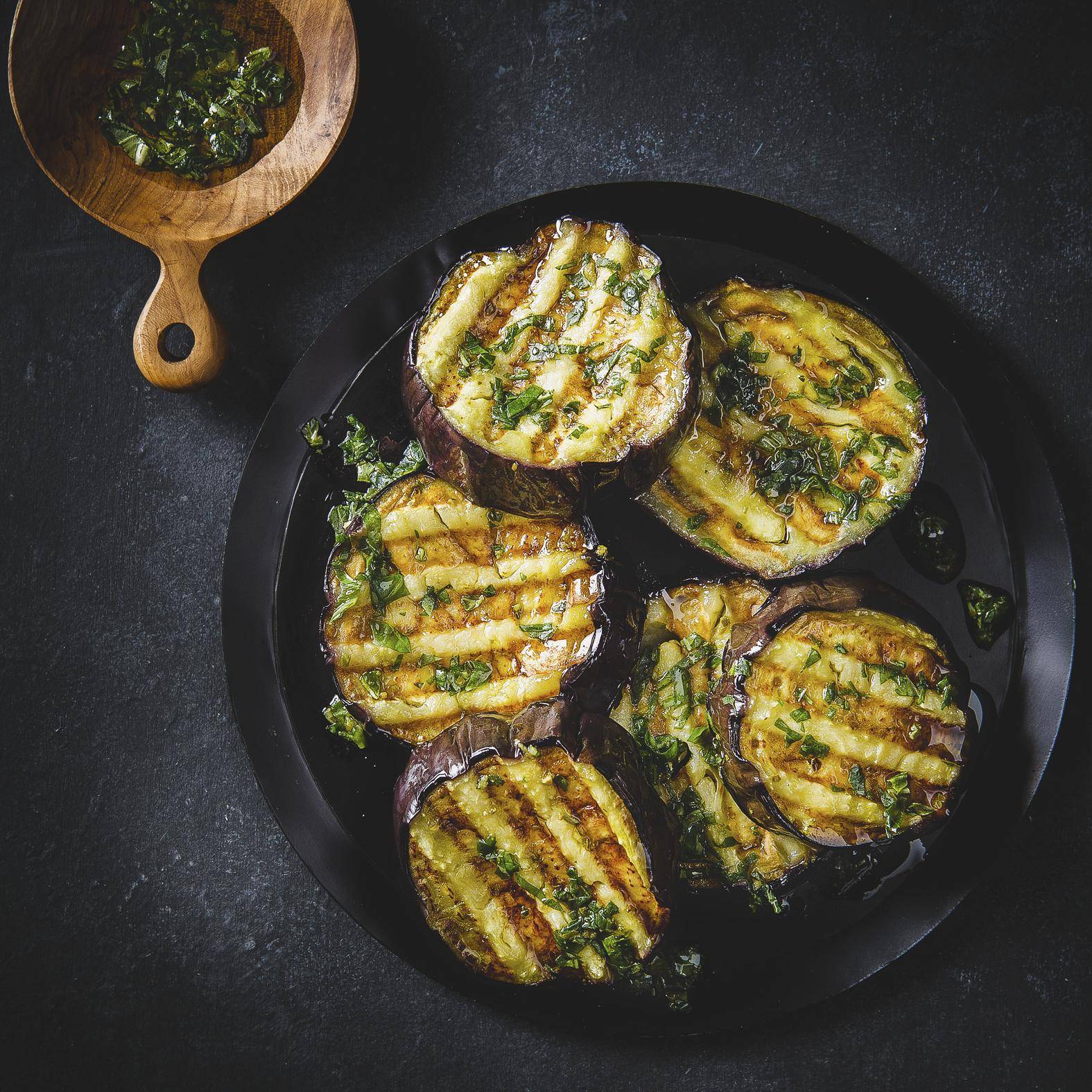 Aubergines grillées au pesto - Recette Easy Fry Max | Moulinex