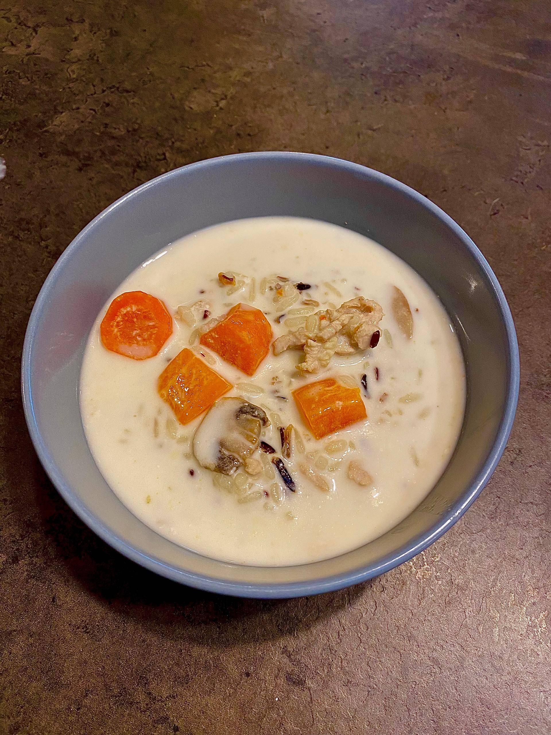 Soupe riz sauvage et poulet - Recette Cookeo | Moulinex