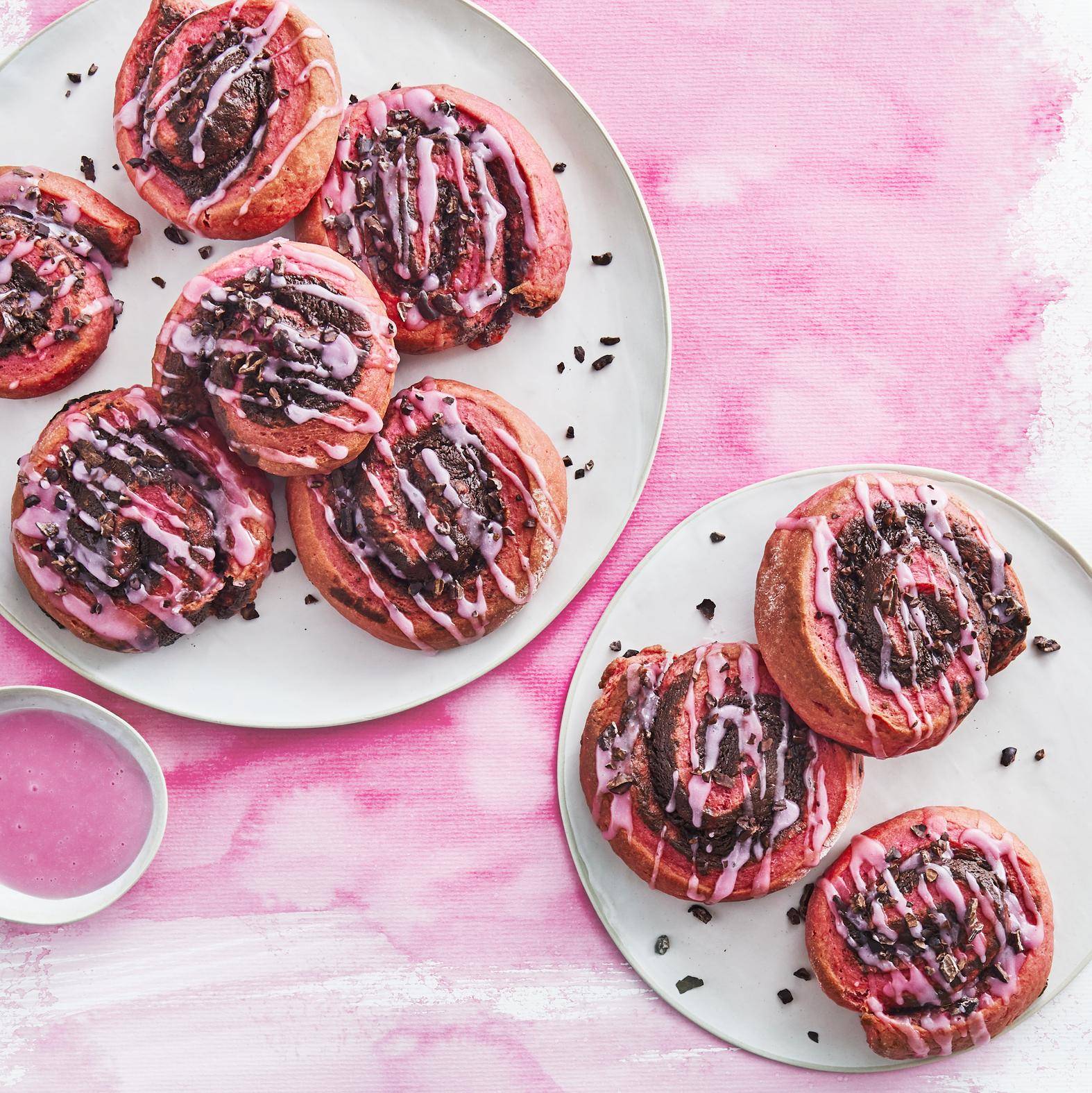 Brioches roulées vegan façon red velvet - Recette Click&Cook | Moulinex
