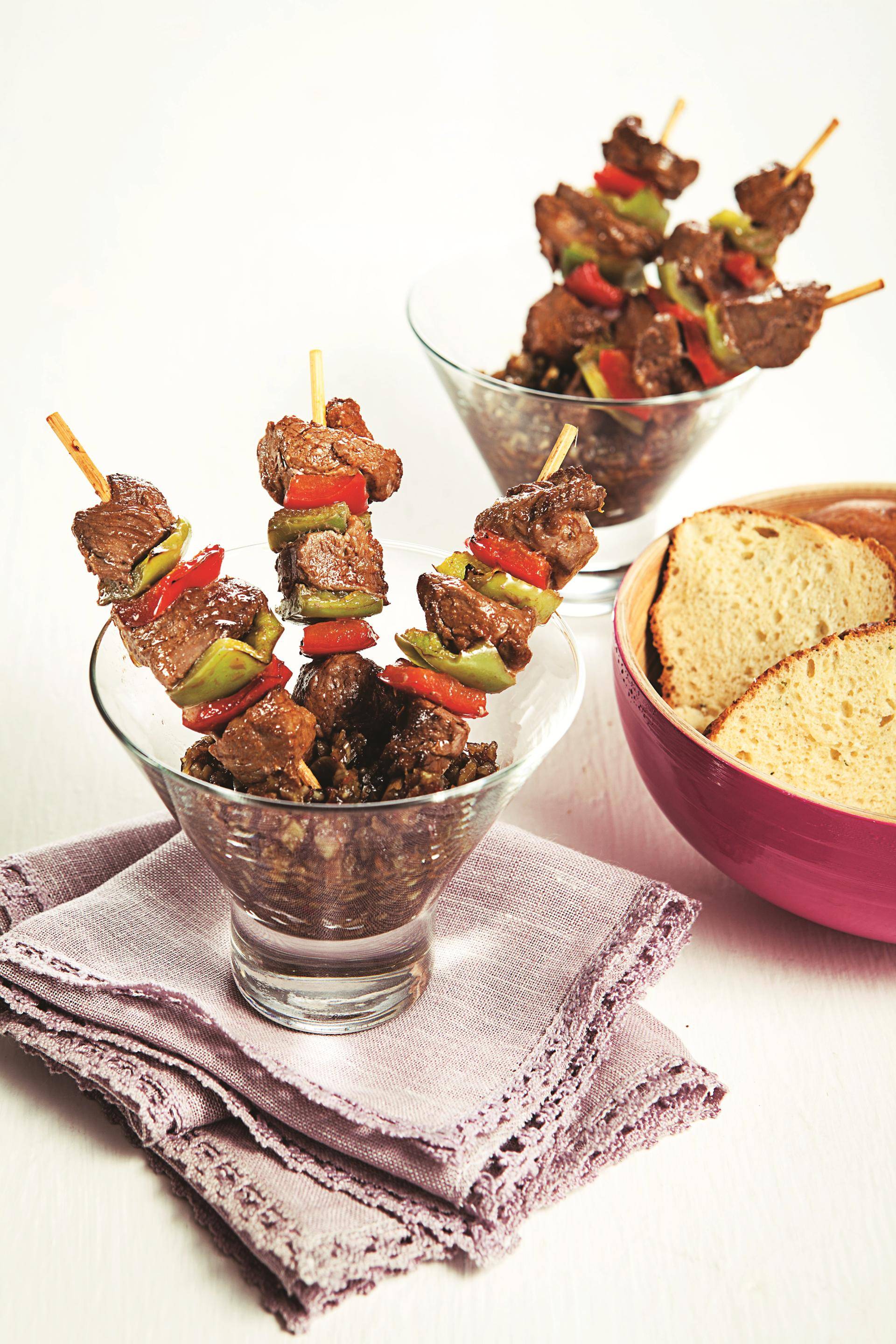 Kebab d'agneau et sauce piquante au chili maison - Recette Cook'in One | Moulinex