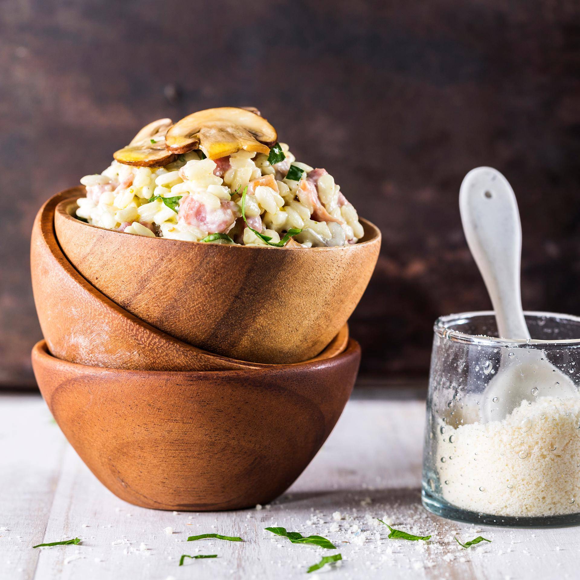 Risotto aux champignons et lardons - Recette Companion | Moulinex