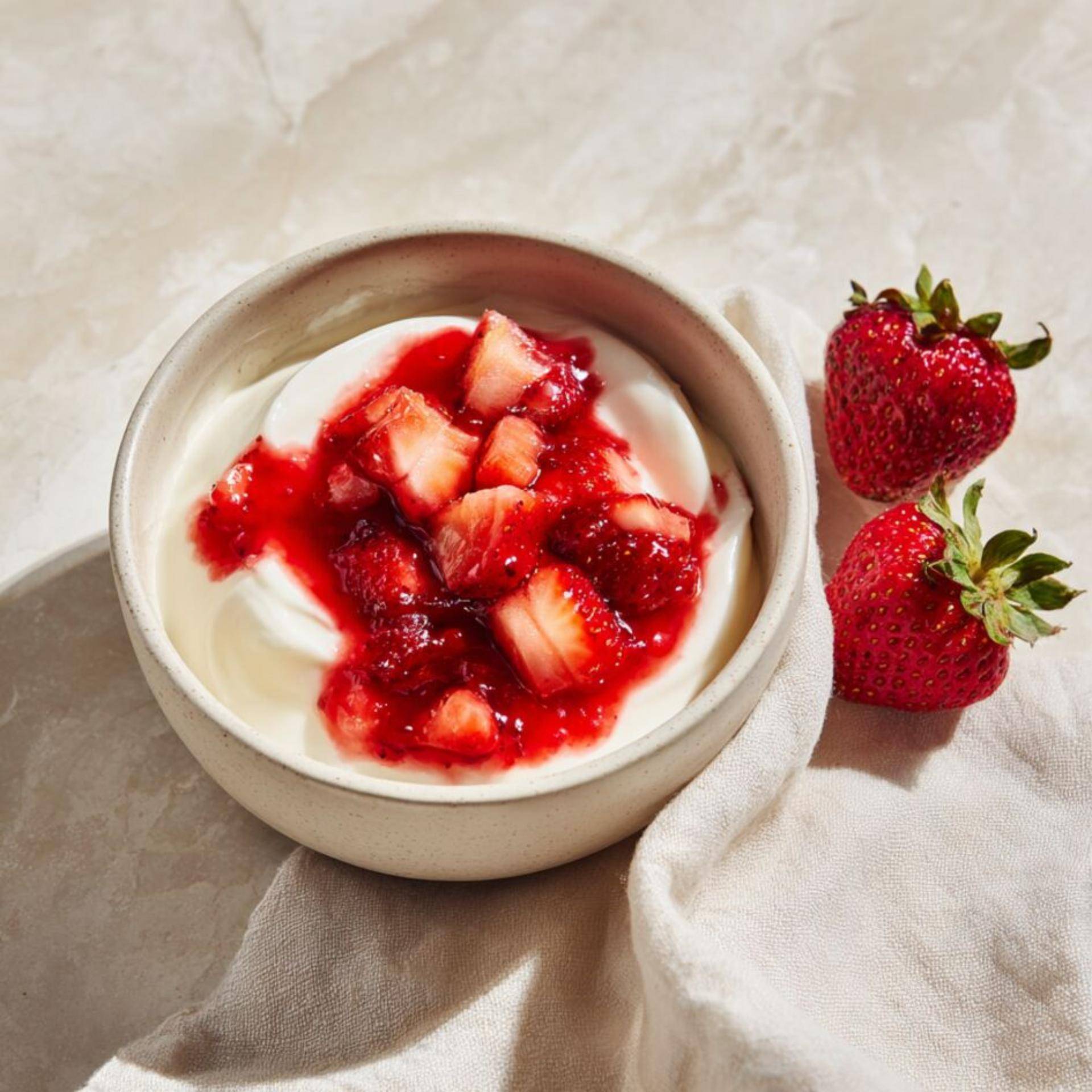 Frozen yoghurt fraise - Recette Dolci | Moulinex