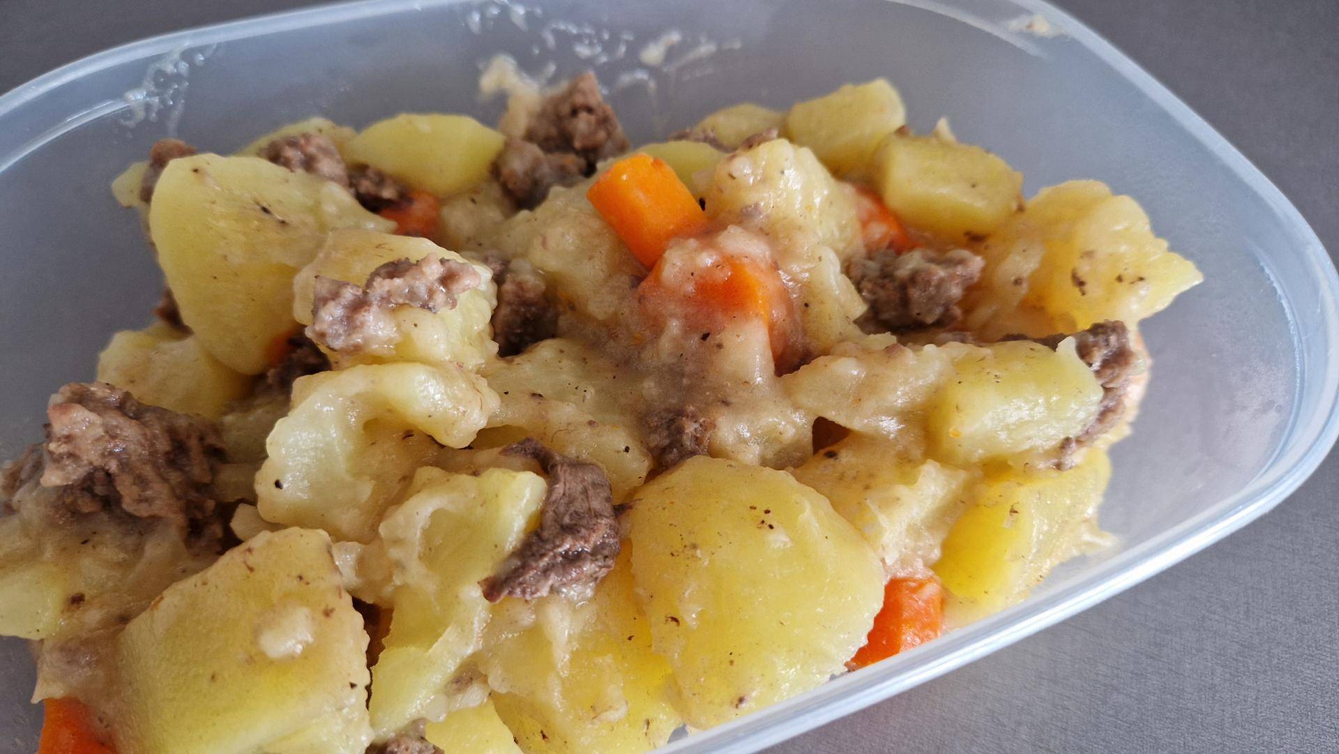 Viande hachée et pommes de terre, carottes fondantes - Recette Cookeo | Moulinex