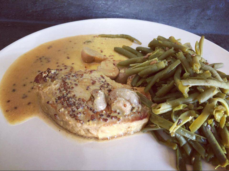 Côte de porc sans os sauce moutarde - Recette Cookeo | Moulinex