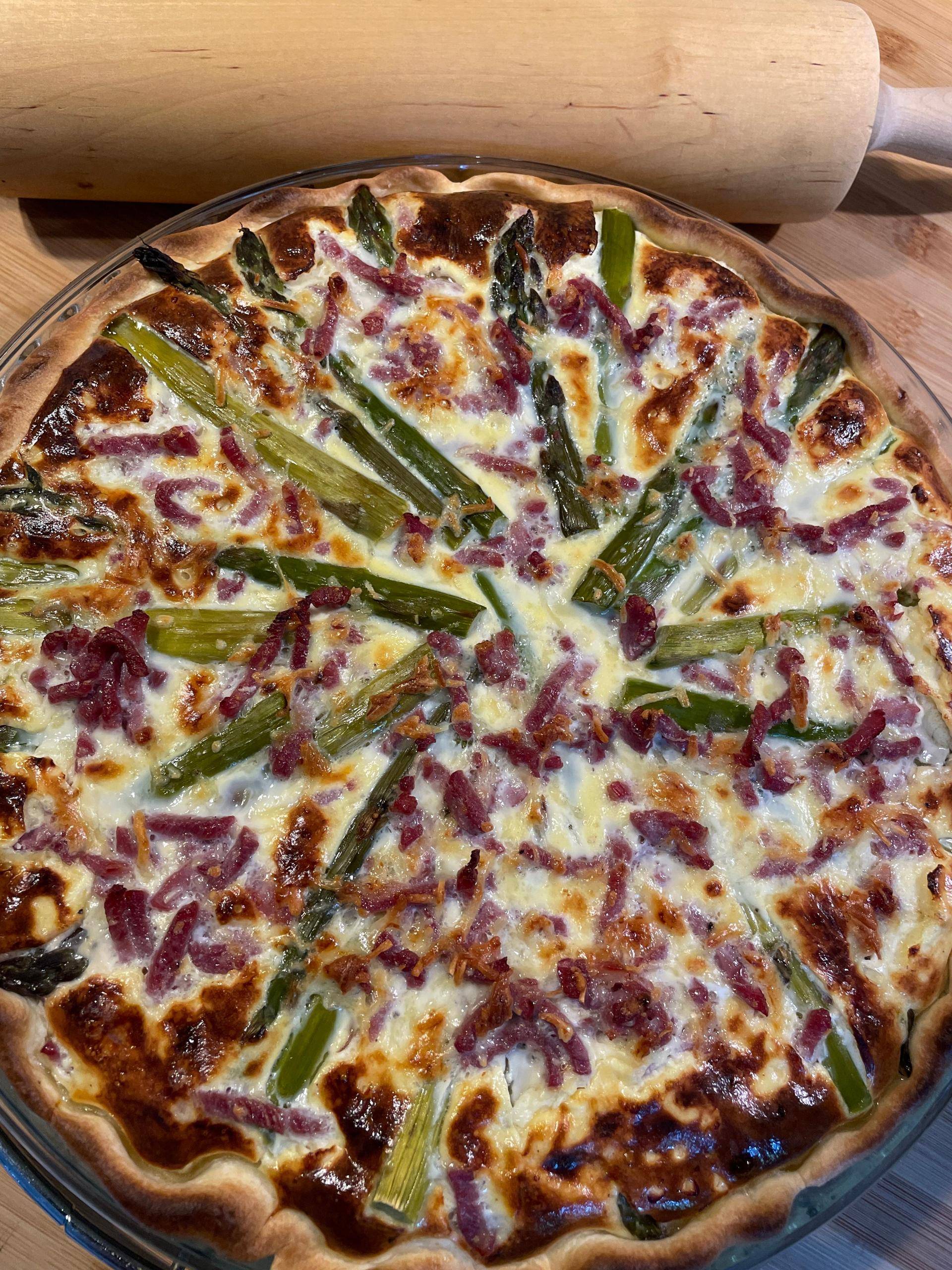 Quiche aux asperges vertes et jambon cru - Recette Companion Connect | Moulinex