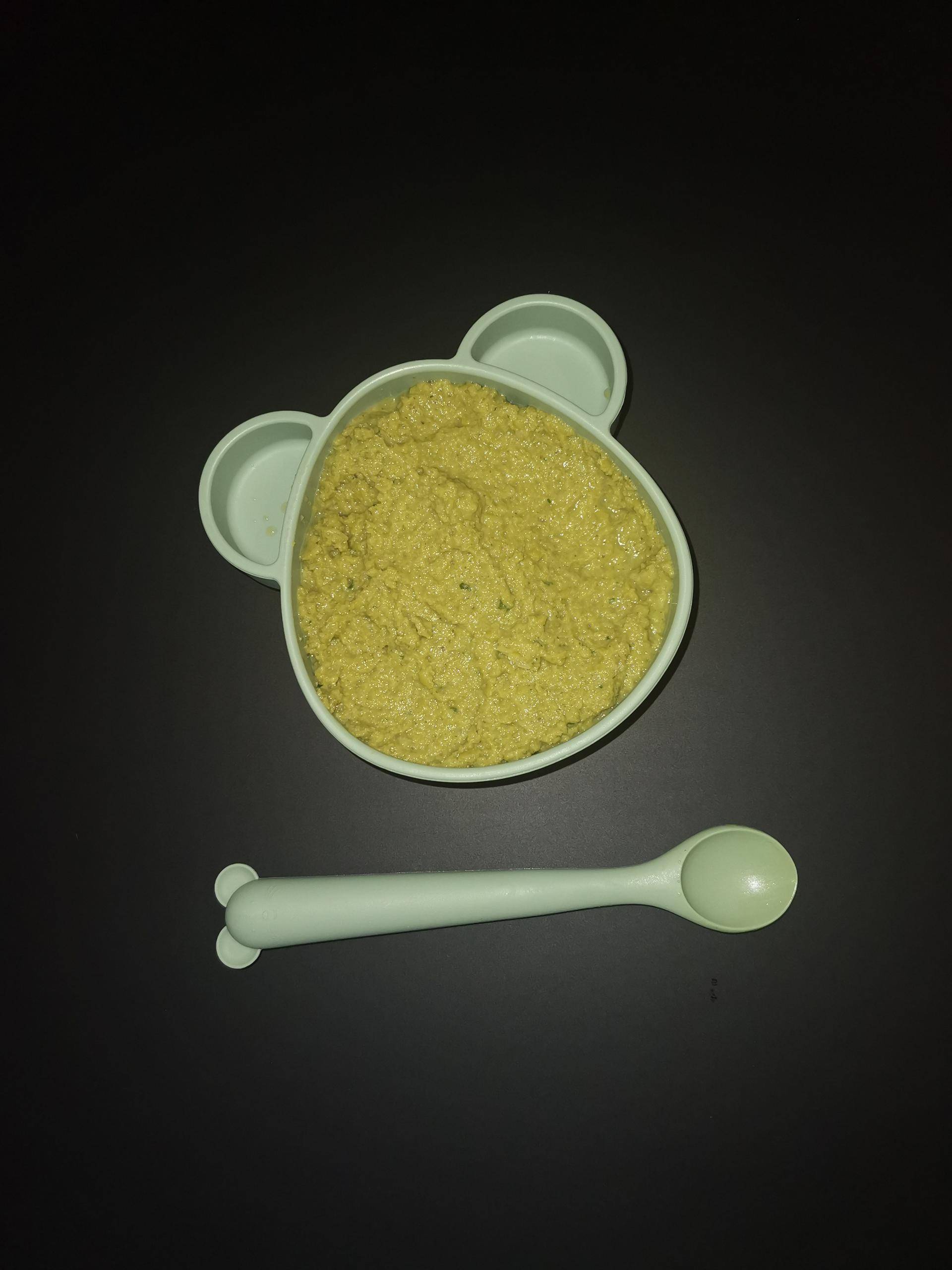 Purée bébé 8 mois: haricots verts, petit pois, champignons et touche de crème - Recette Companion Connect XL | Moulinex