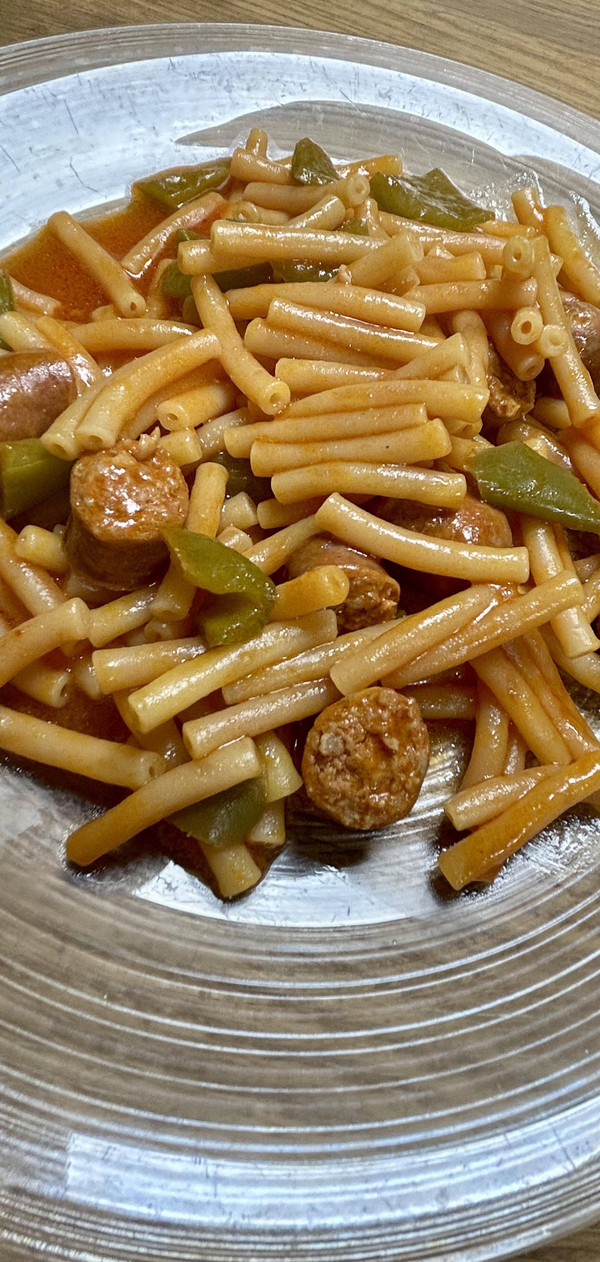 Pâtes poivrons chorizo - Recette Cookeo | Moulinex