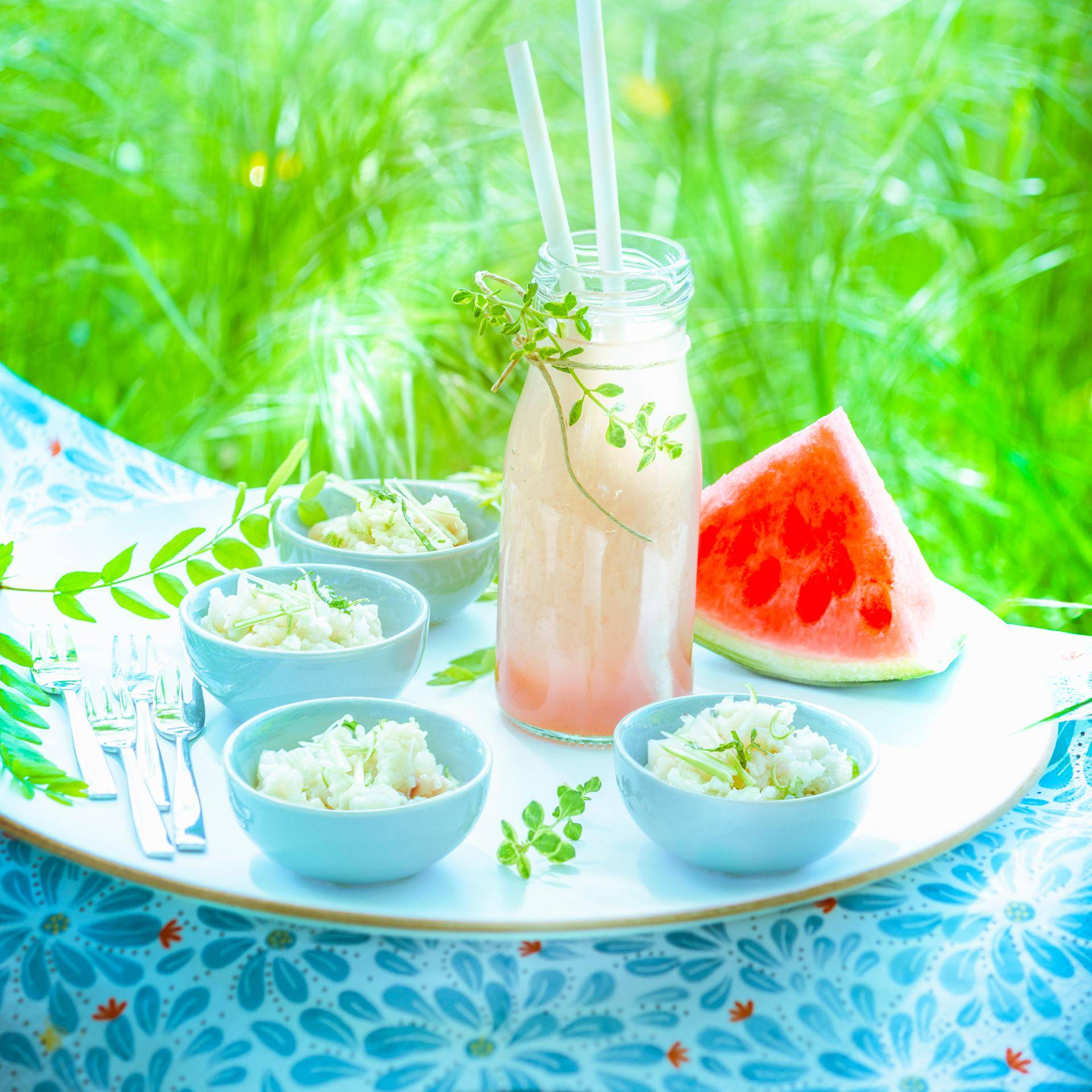 Eau de fruits frais de saison et tartare de daurade - Recette Companion Connect | Moulinex
