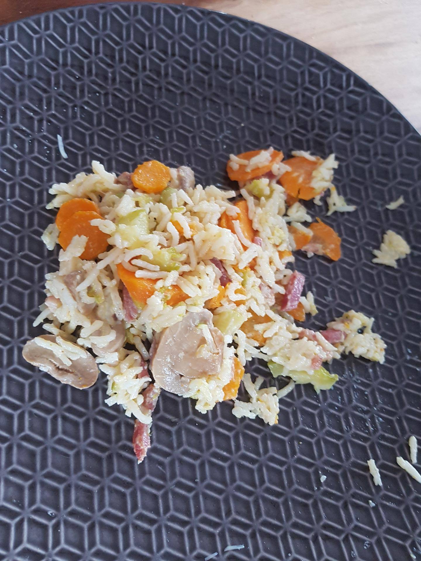 Riz aux lardons et légumes. - Recette Cookeo | Moulinex