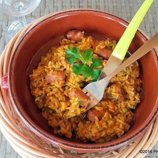 Riz aux merguez et curcuma - Recette Cookeo | Moulinex