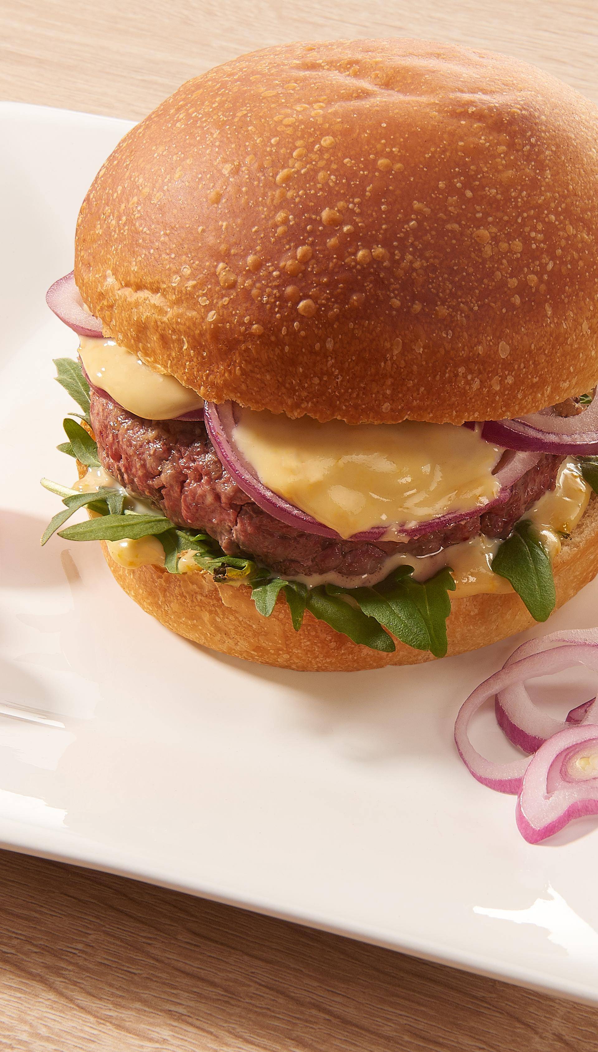 Duck burger with rocket and Parmesan - Recette Cook Friend | Moulinex