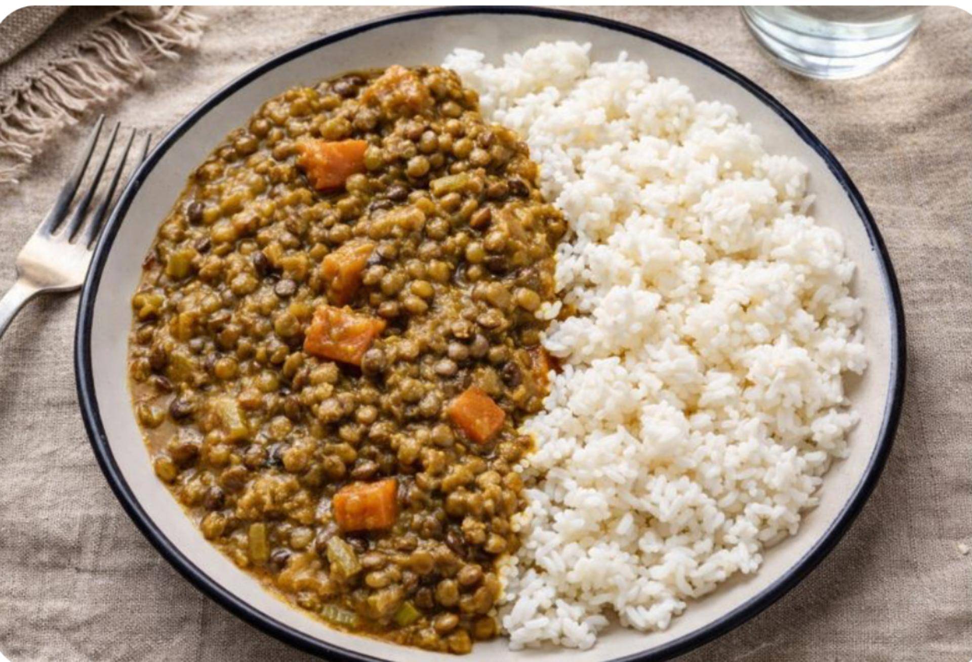 Curry de lentilles vertes aux légumes et lait de coco - Recette Companion Connect XL | Moulinex