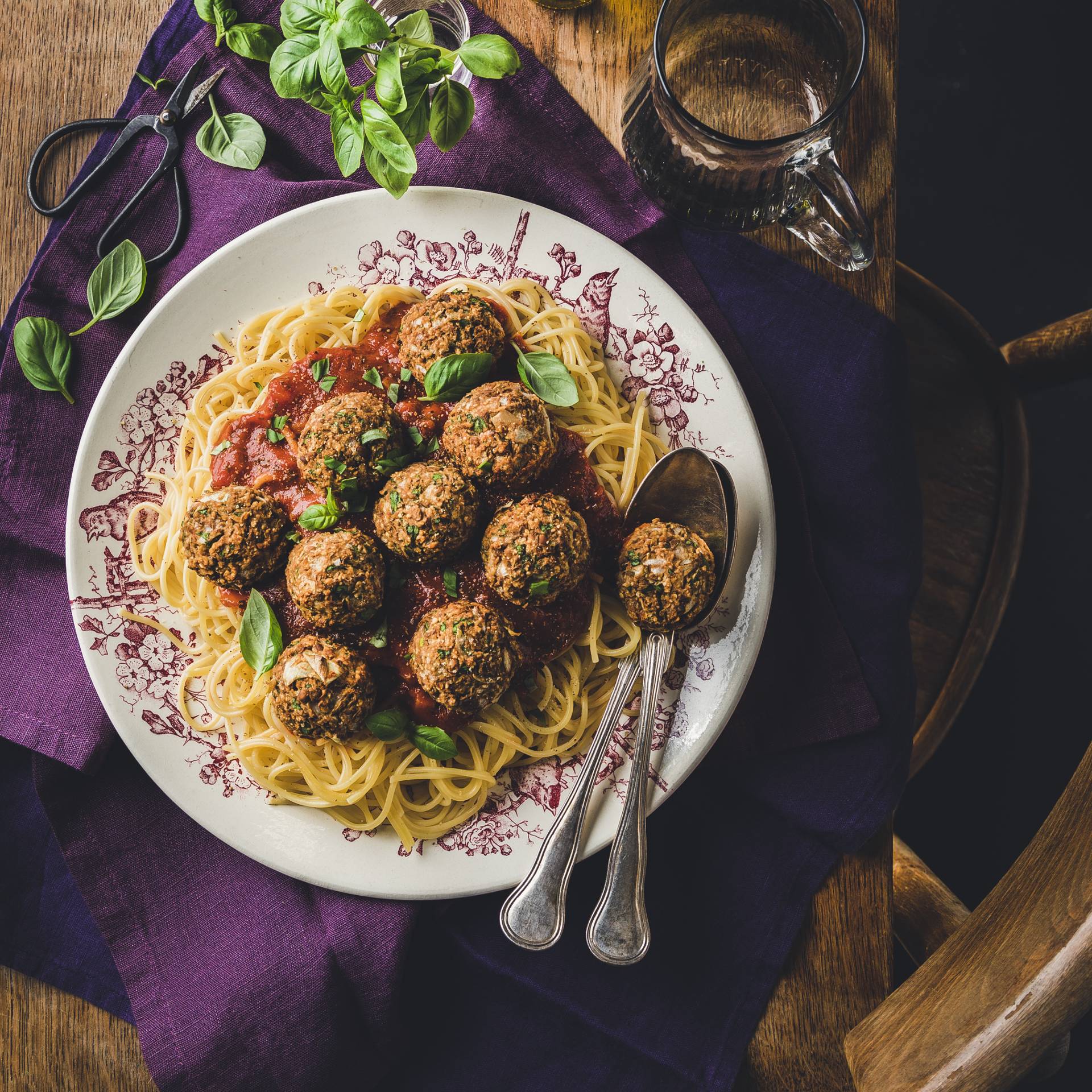 Spaghettis et boulettes italiennes de lentilles - Recette Companion | Moulinex