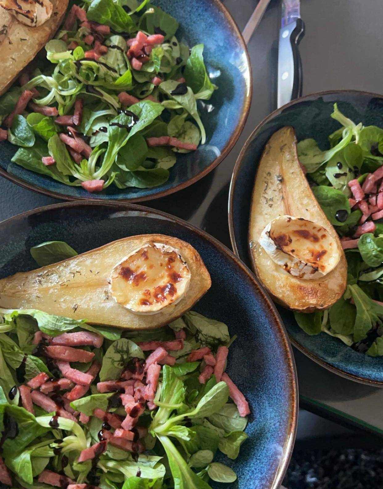 Salade poires, chèvre, miel - Recette EASY FRY & GRILL 2 in 1 XXL | Moulinex