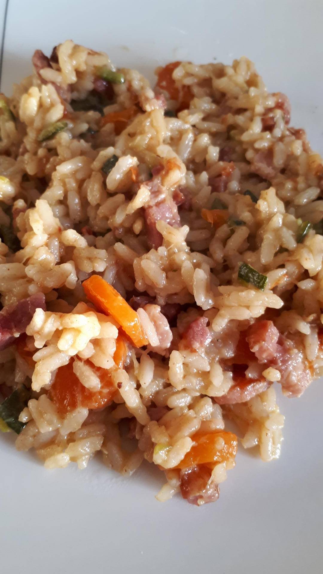 Riz aux lardons et ses légumes - Recette Cookeo | Moulinex