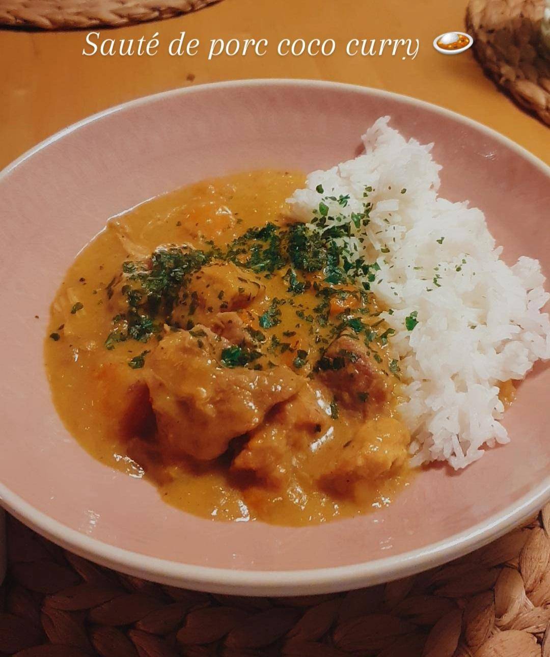 Sauté de porc coco curry - Recette Cookeo V3 | Moulinex