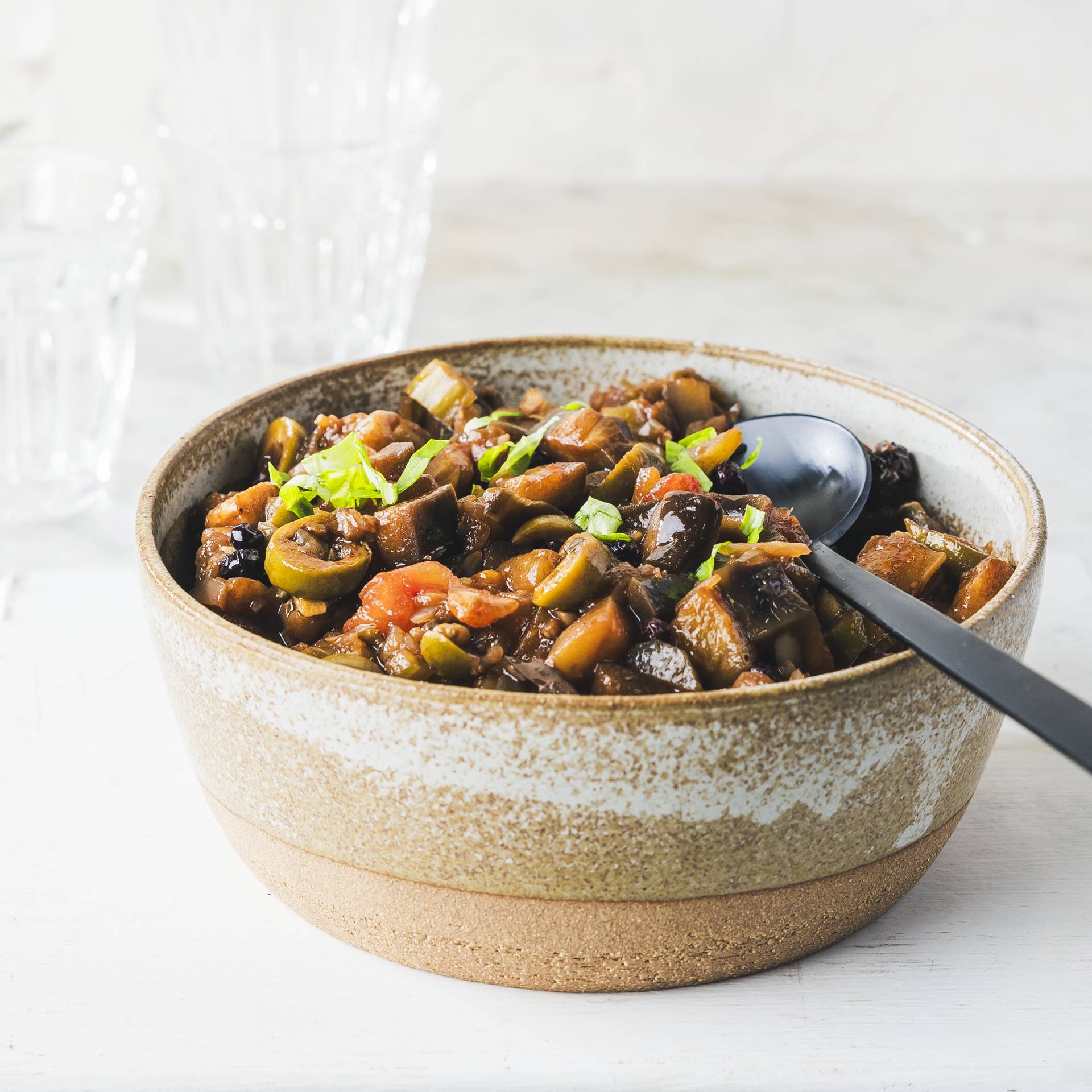 Siciliaanse caponata met rozijnen - Vacuüm - Recette Cookeo 9in1 | Moulinex