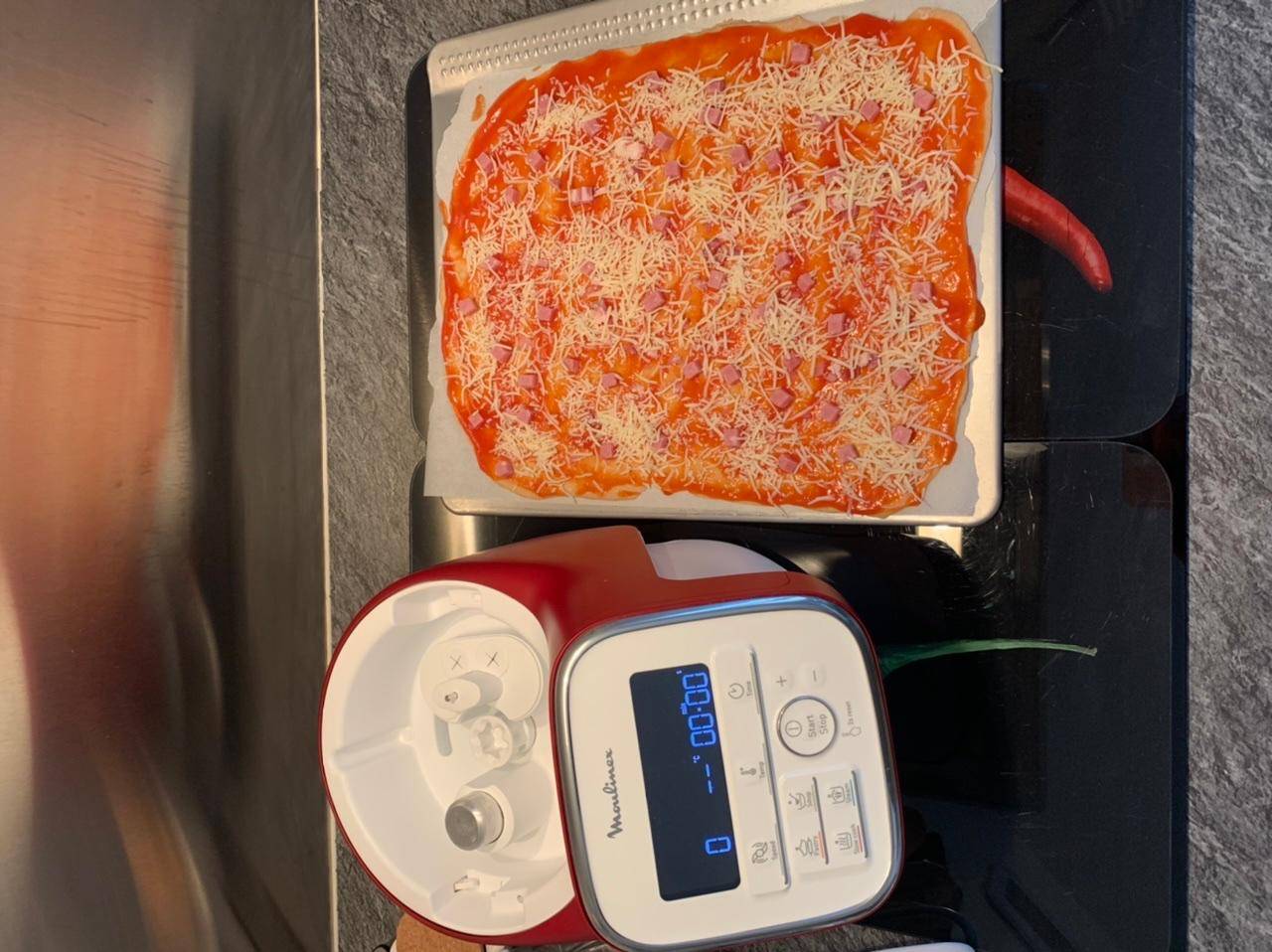 Pâte à pizza généreuse - Recette Companion Connect XL | Moulinex