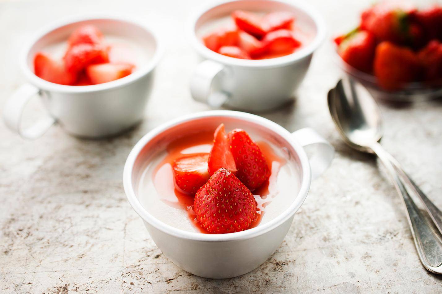 Pannacotta met aardbeien - Recette Cookeo | Moulinex