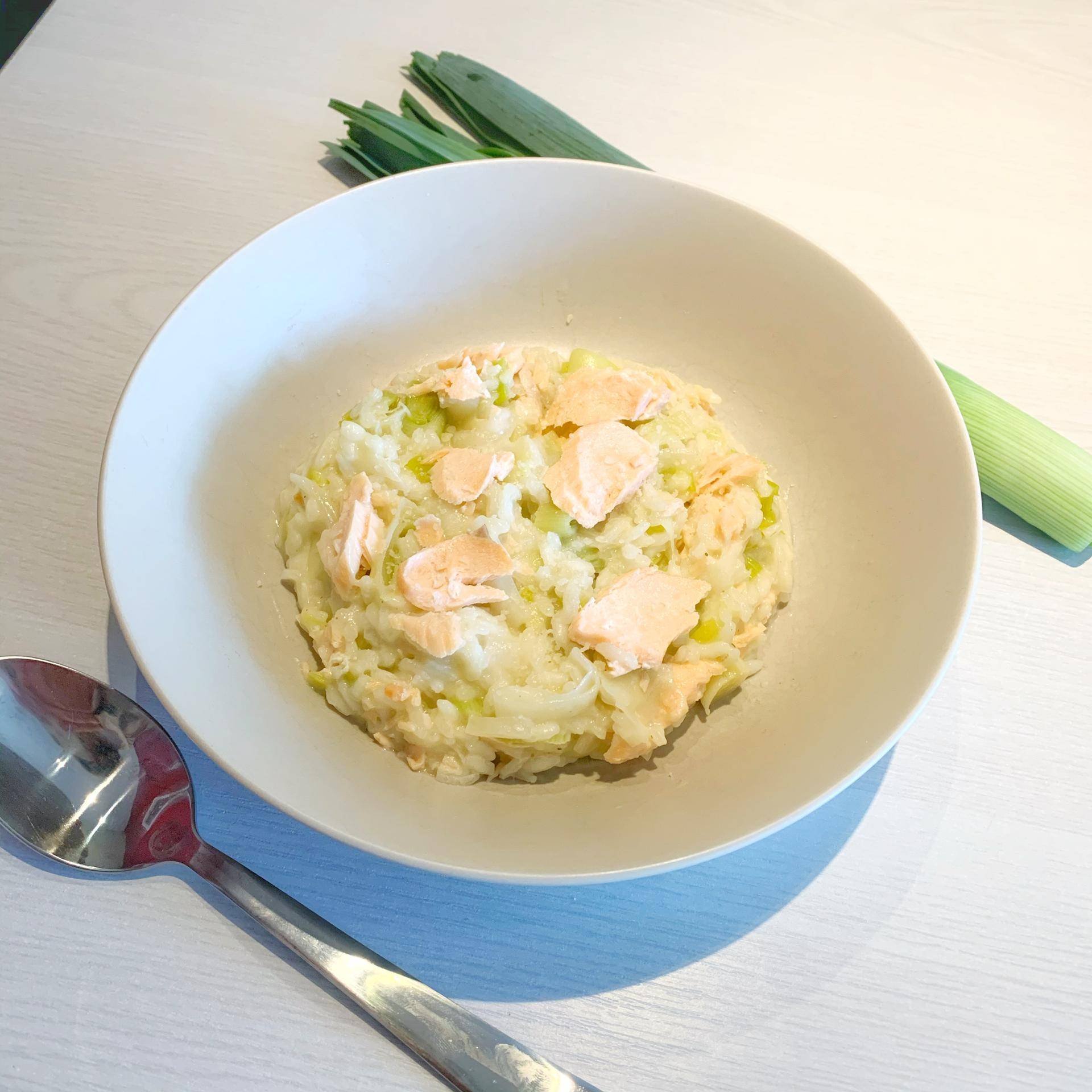 Risotto fondue de poireaux et saumon frais - Recette Companion Connect XL | Moulinex