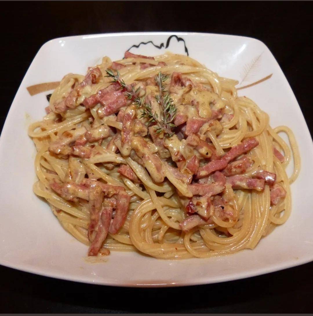 Spaghetti à la crème - Recette Cookeo | Moulinex