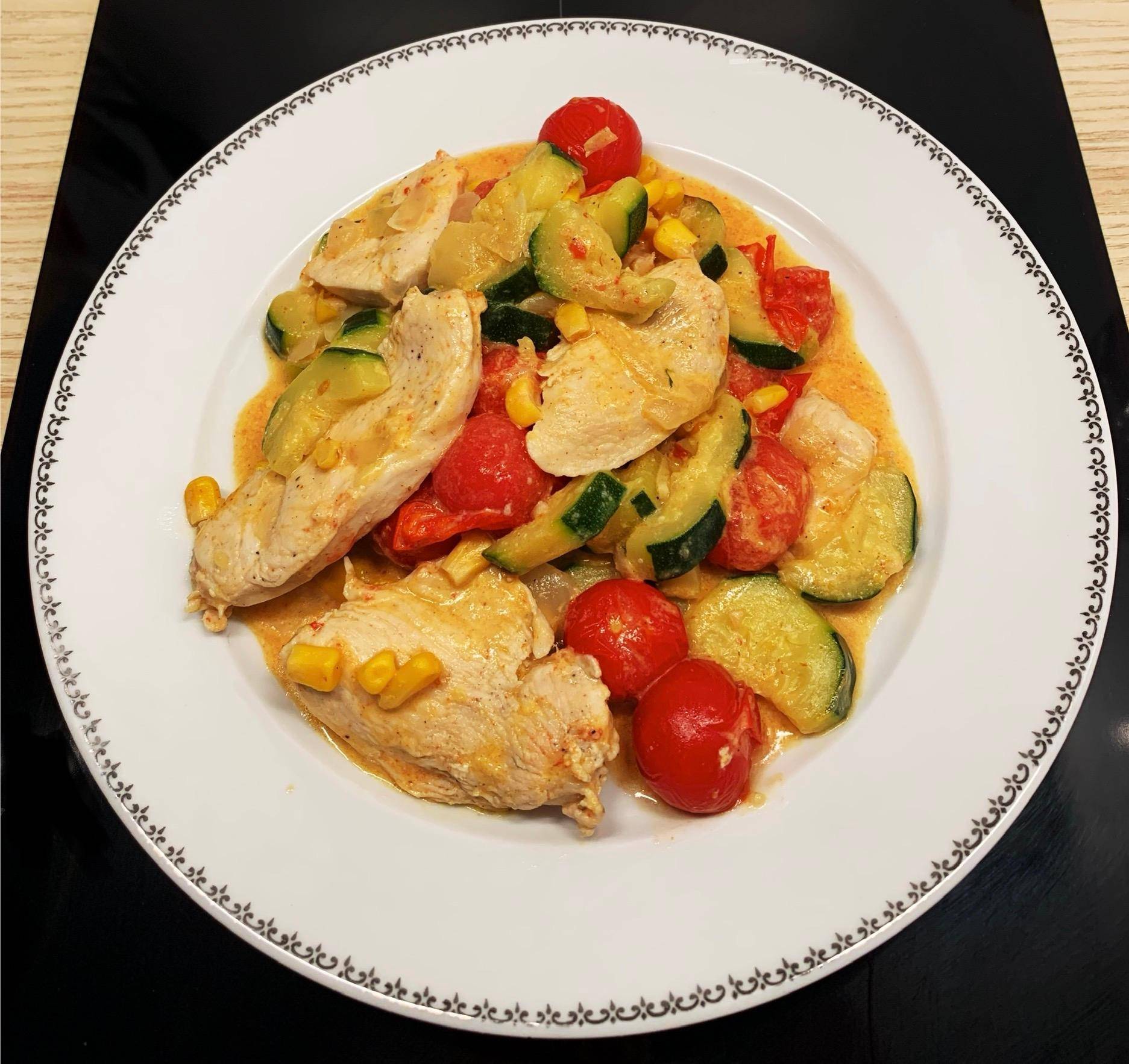 Poulet & poêlée de légumes d’été - Recette Cookeo V3 | Moulinex