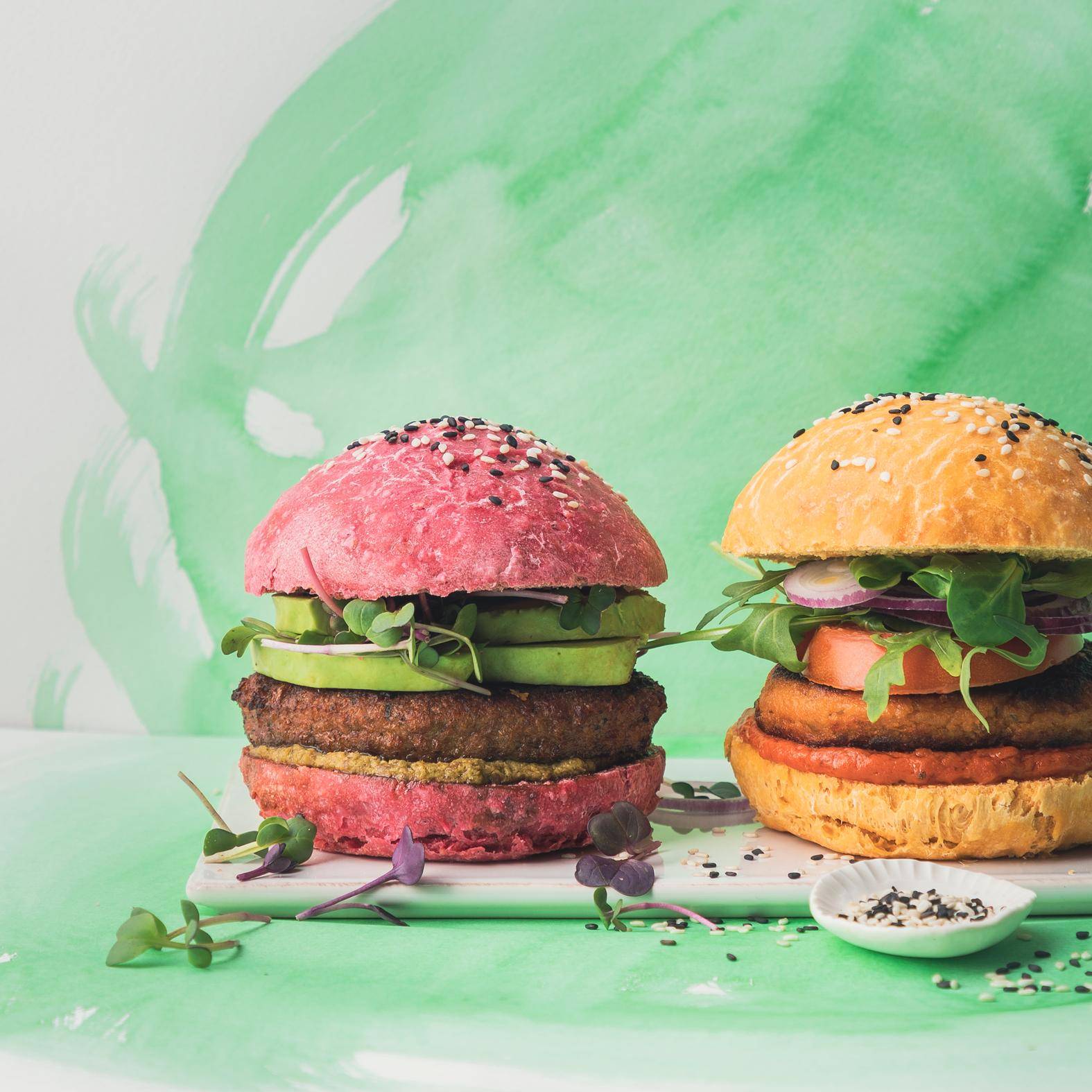 Hamburgerbroodjes van rode biet of wortel - Recette Companion | Moulinex