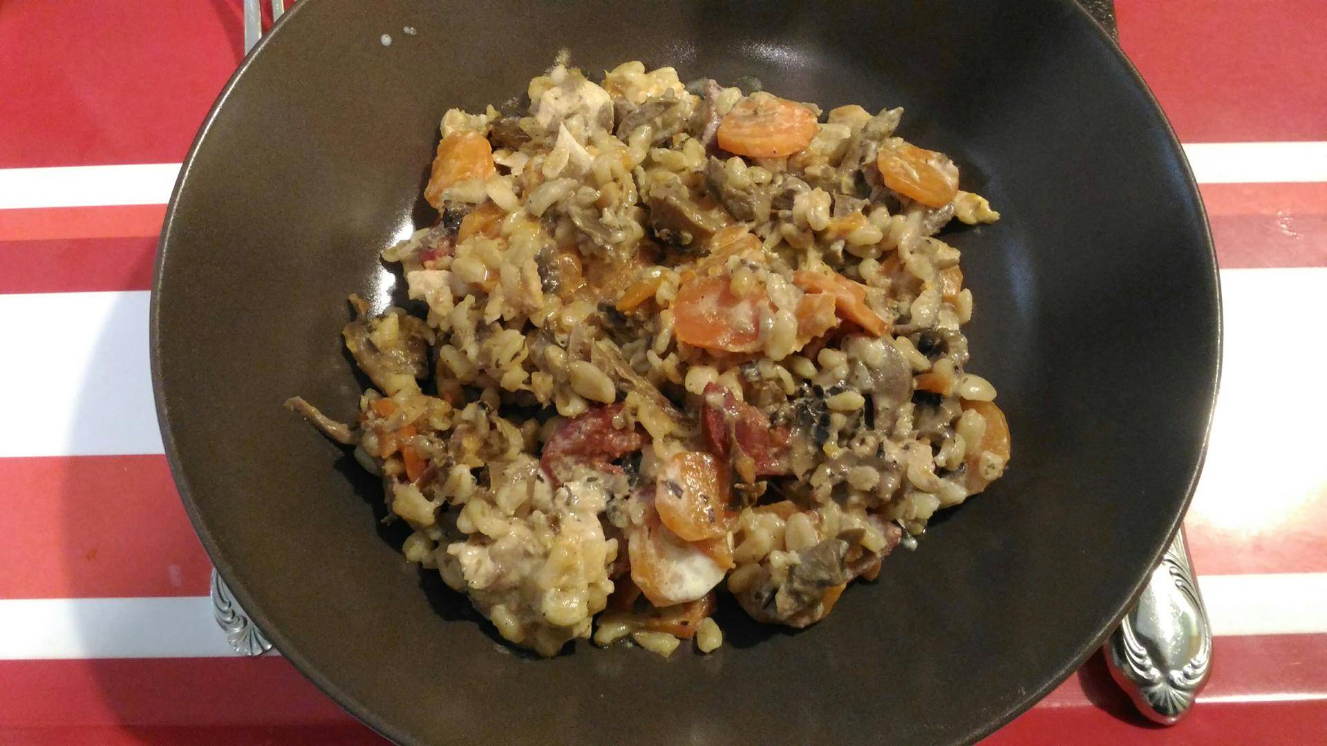 One pot poulet ebly champignons carottes - Recette Cookeo | Moulinex