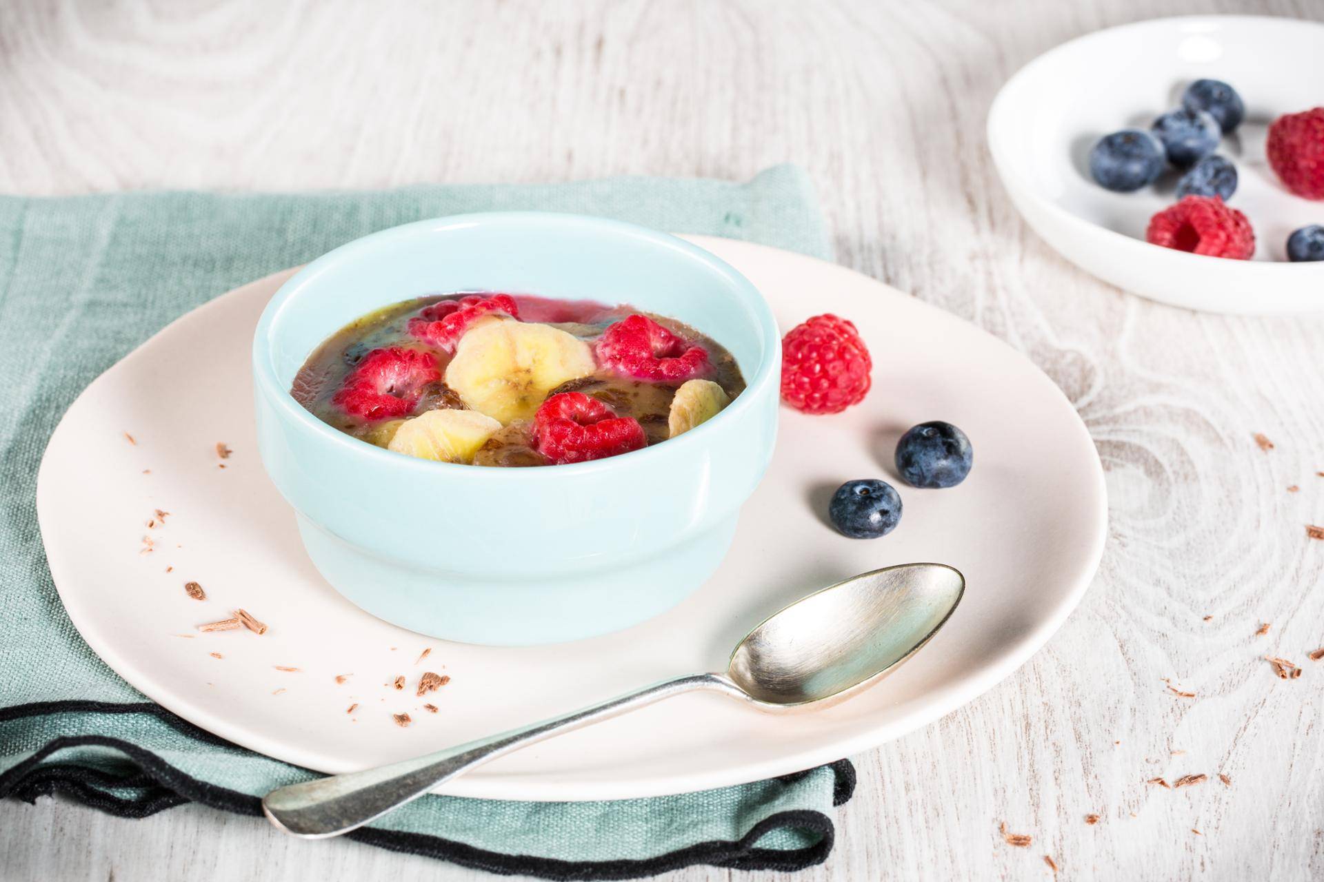Cake met framboos, banaan en choco - Recette Cookeo | Moulinex