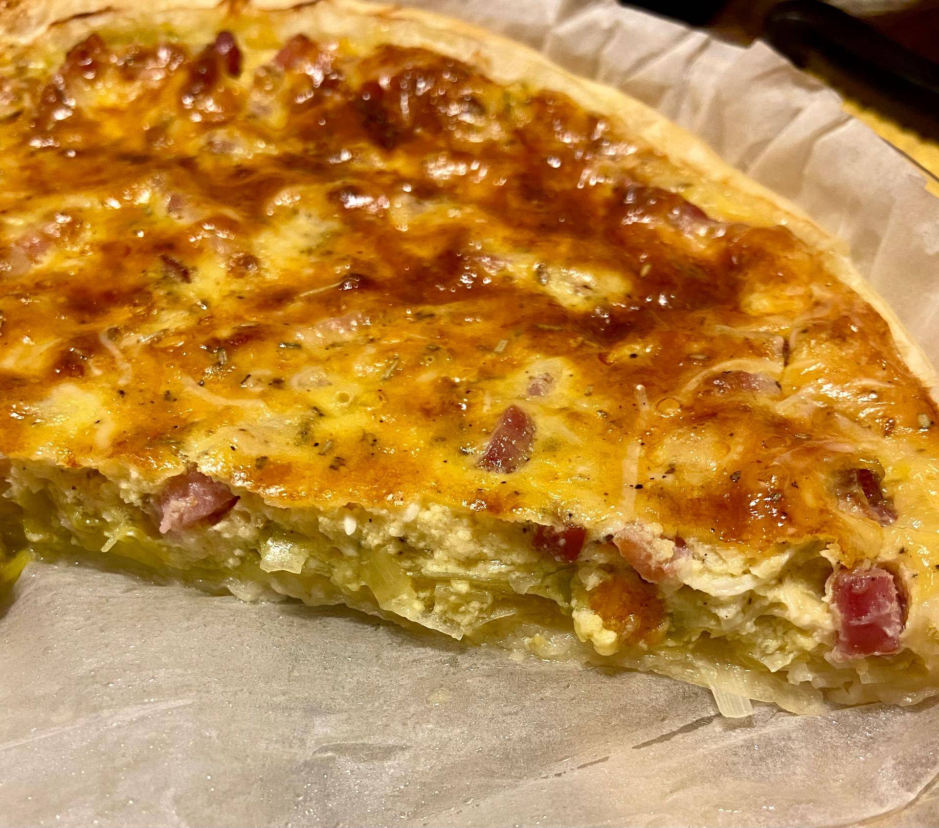 Quiche poireaux lardons romarin - Recette Companion Connect XL | Moulinex
