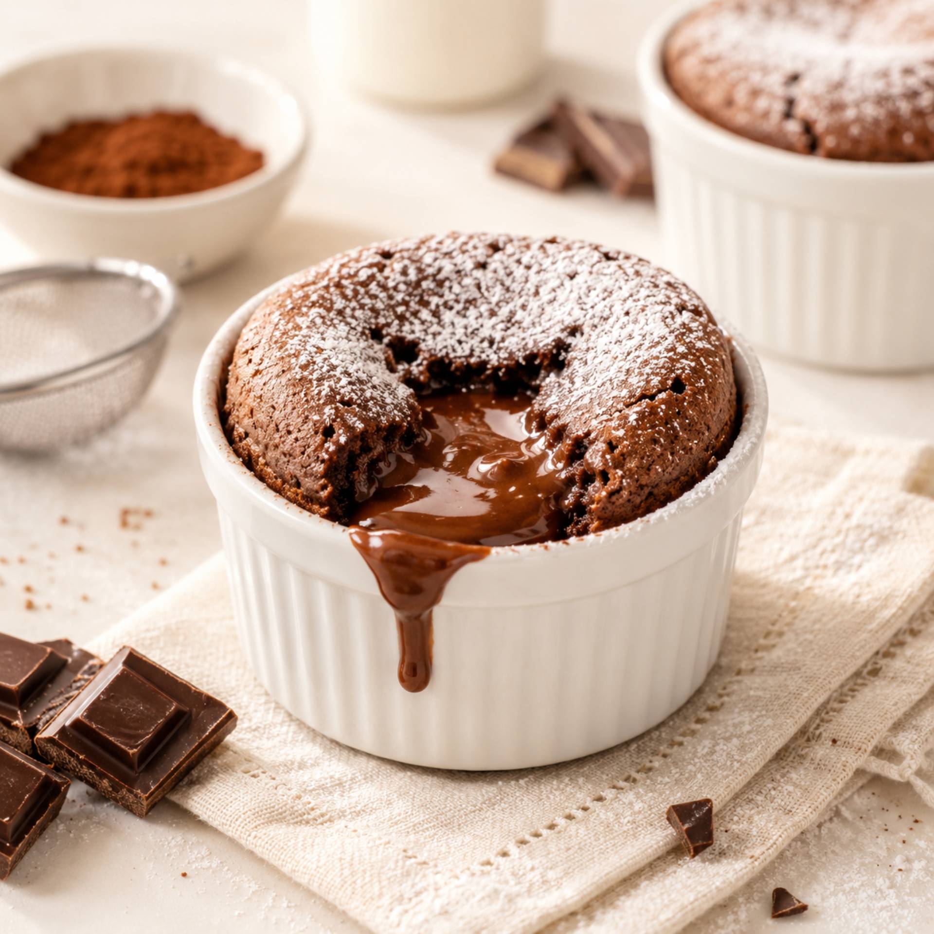 Soufflé au chocolat - Recette Ever Fry Dual Flex | Moulinex