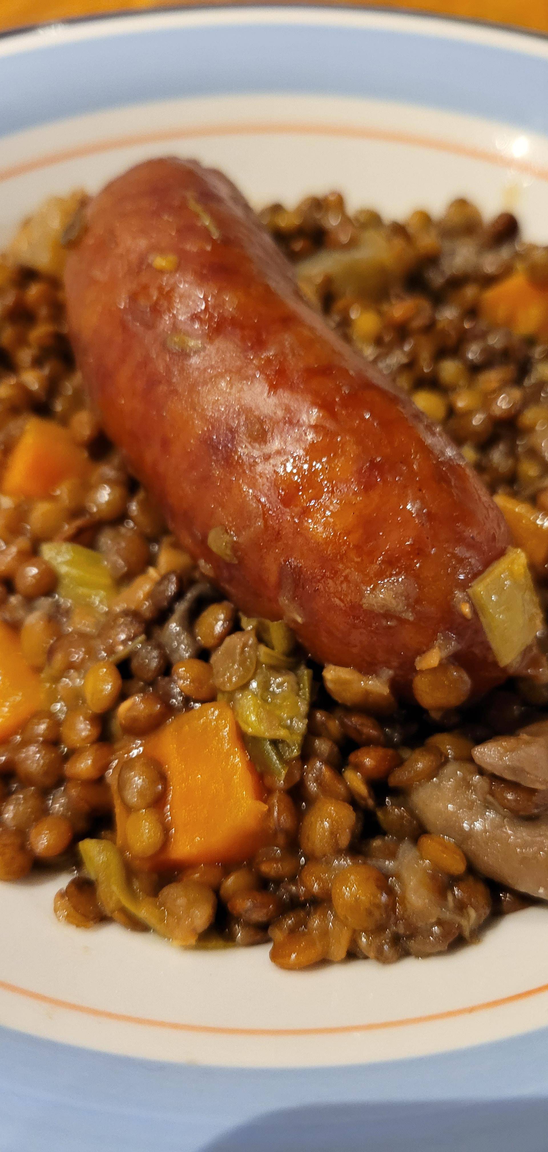 Saucisses fumes lentilles - Recette Cookeo | Moulinex