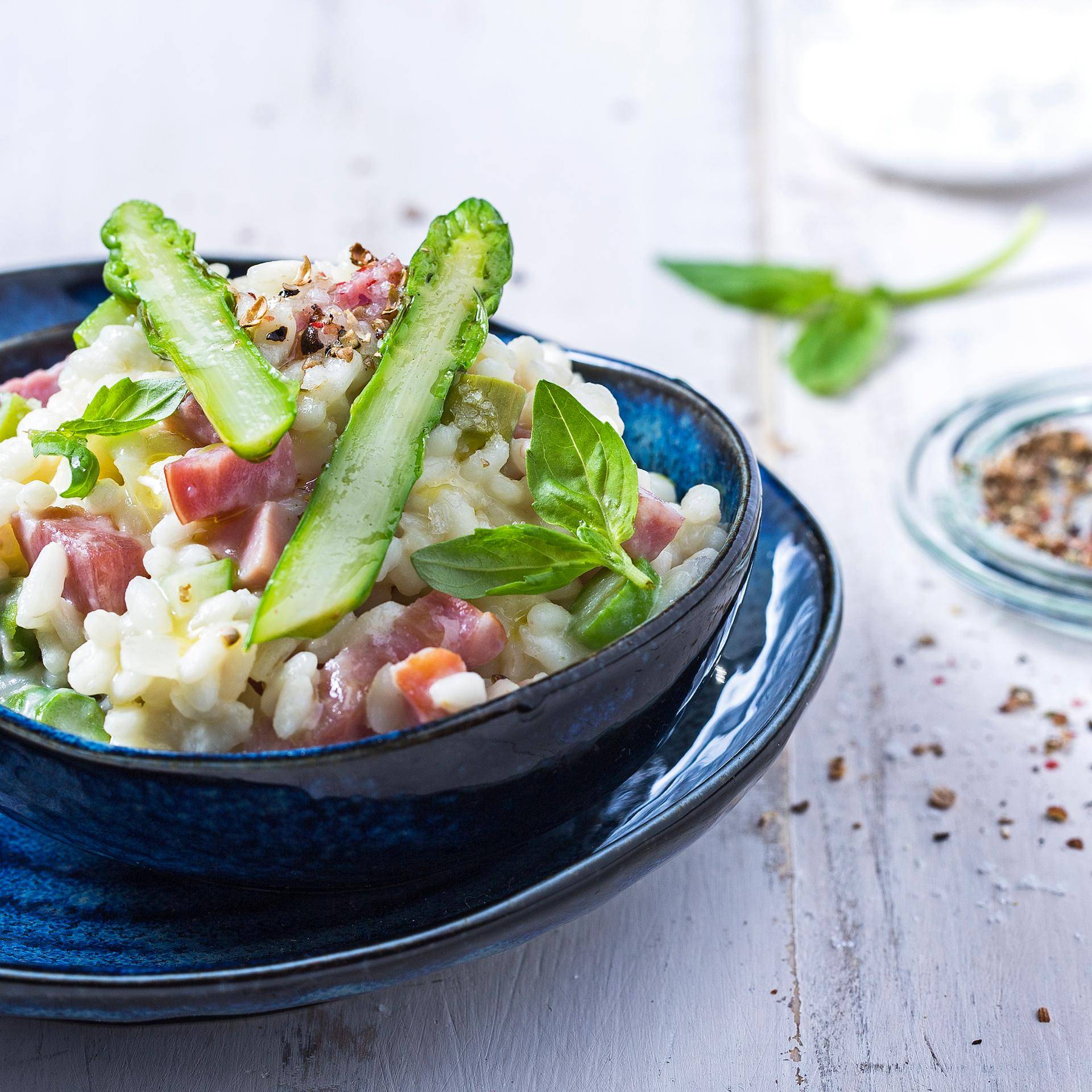Risotto aux asperges et bacon - Recette Companion | Moulinex