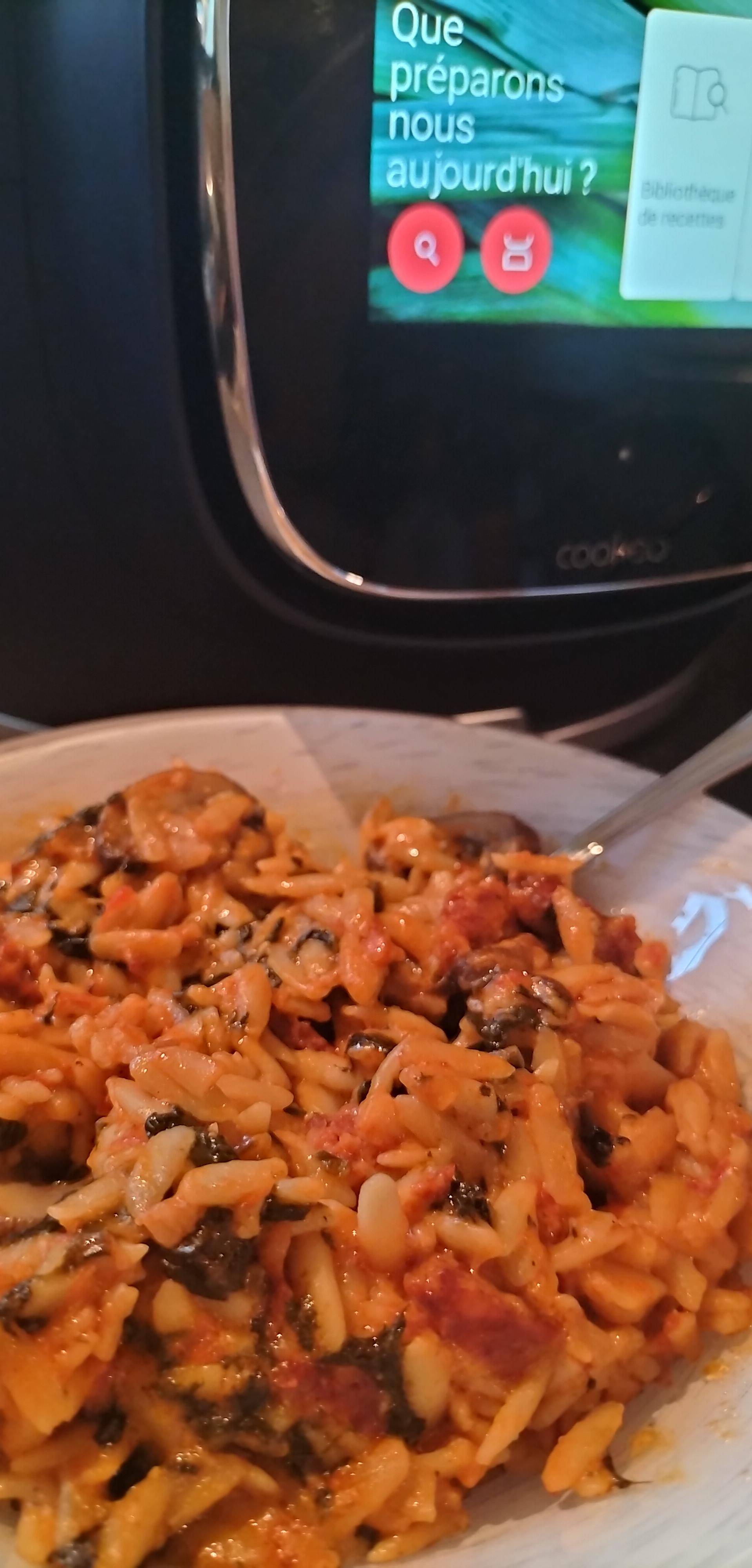 Orzo épinards - Recette Cookeo | Moulinex