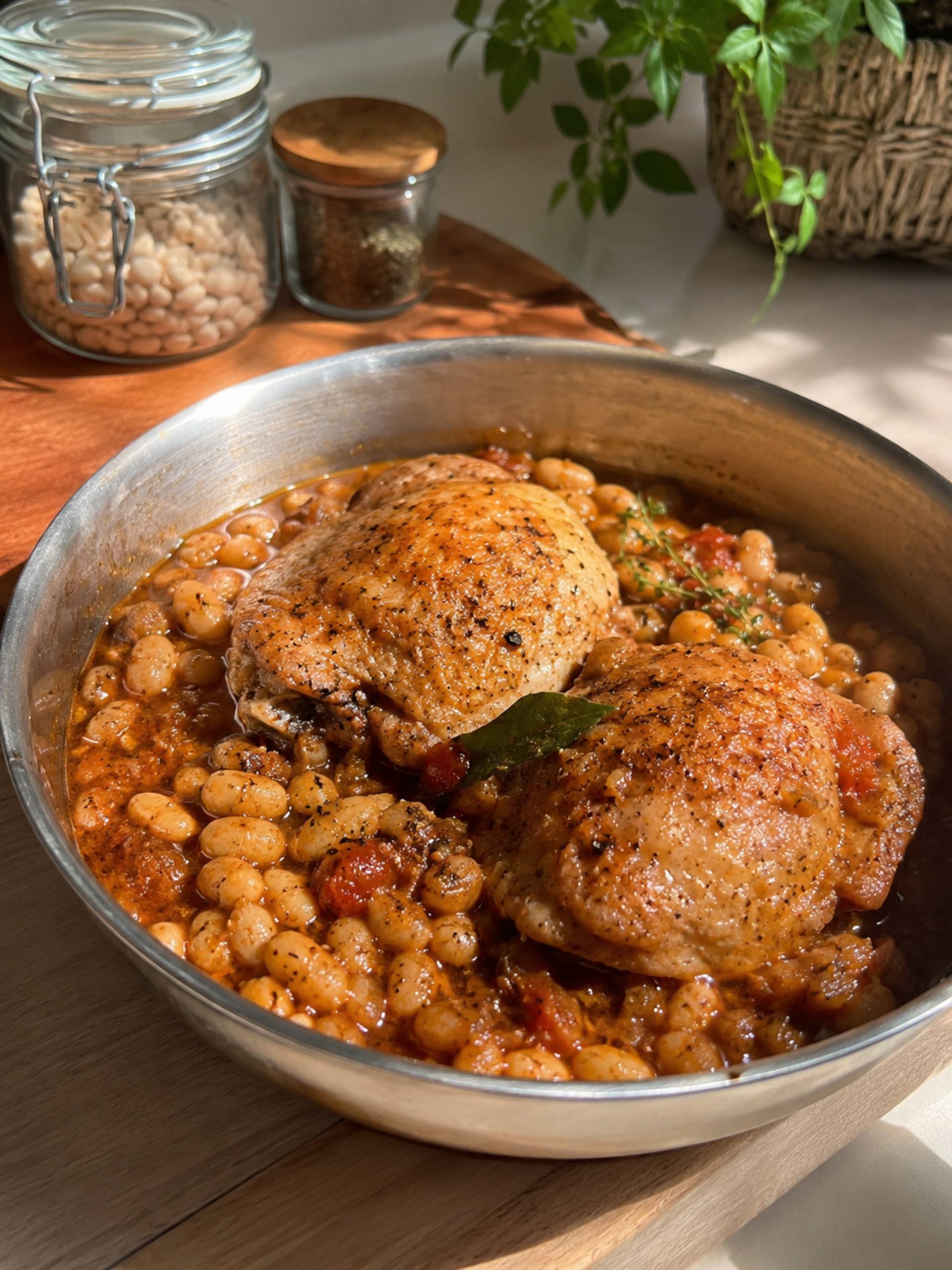 Cuisses de poulet aux flageolets en sauce - Recette Cookeo Infinity Autostir | Moulinex