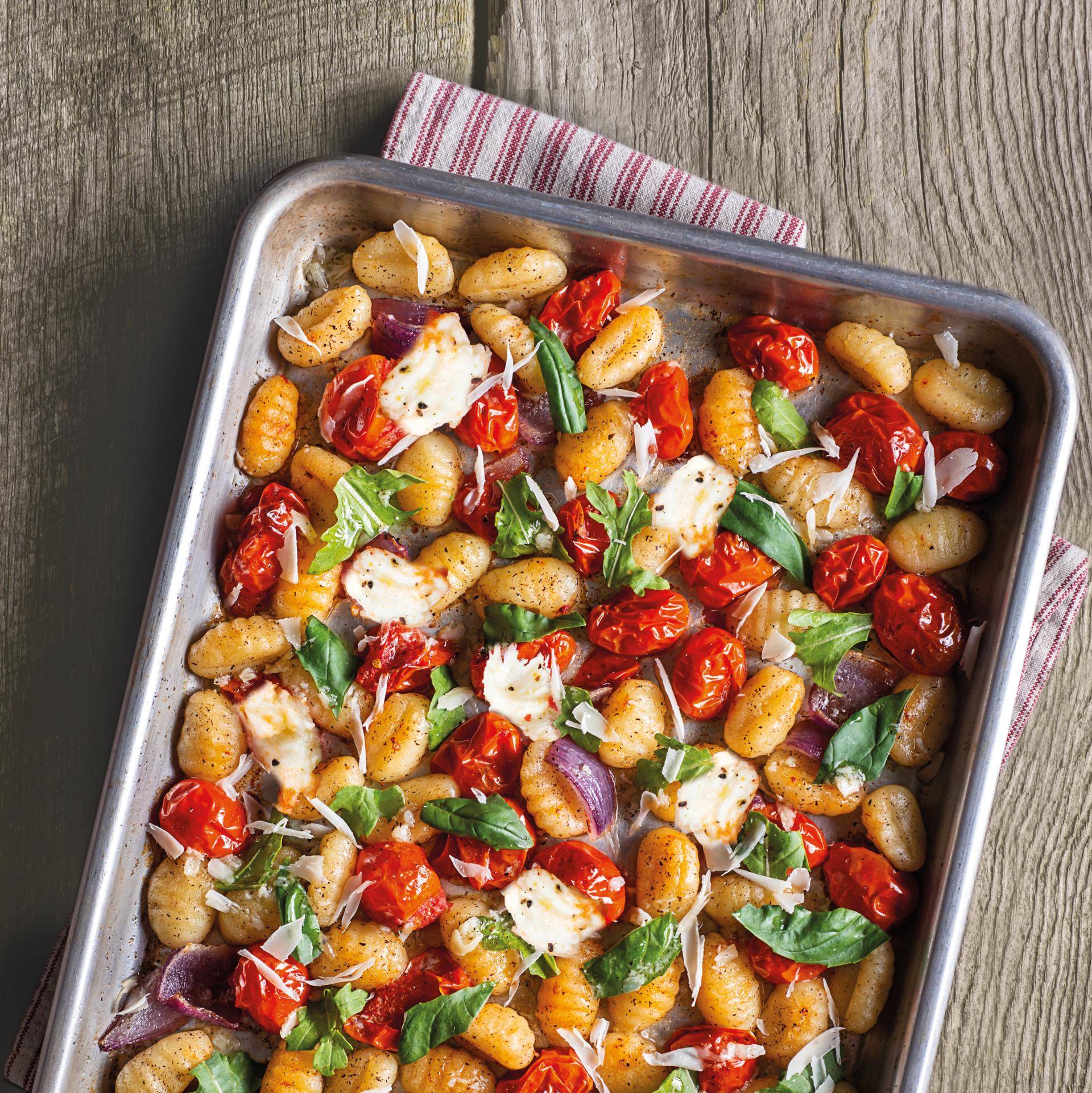 Gebakken gnocchi met groenten en mozzarella - Recette Easy Fry Multifunction 15L | Moulinex