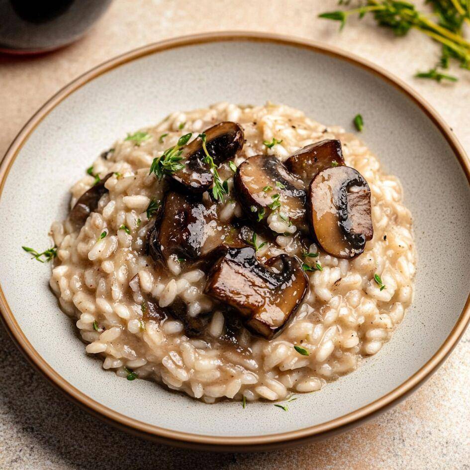Risotto au vin rouge et champignons Portobello - Recette Cookeo Infinity Autostir | Moulinex