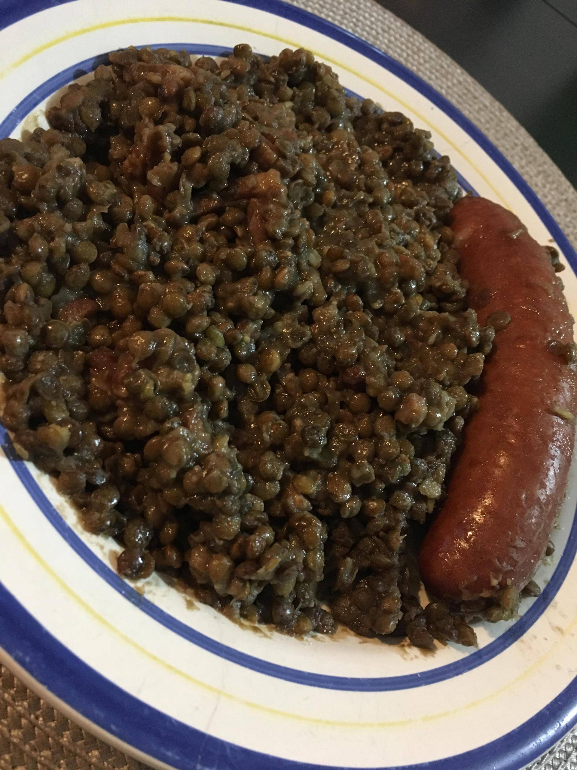 Saucisses et lentilles à ma façon - Recette Cookeo | Moulinex