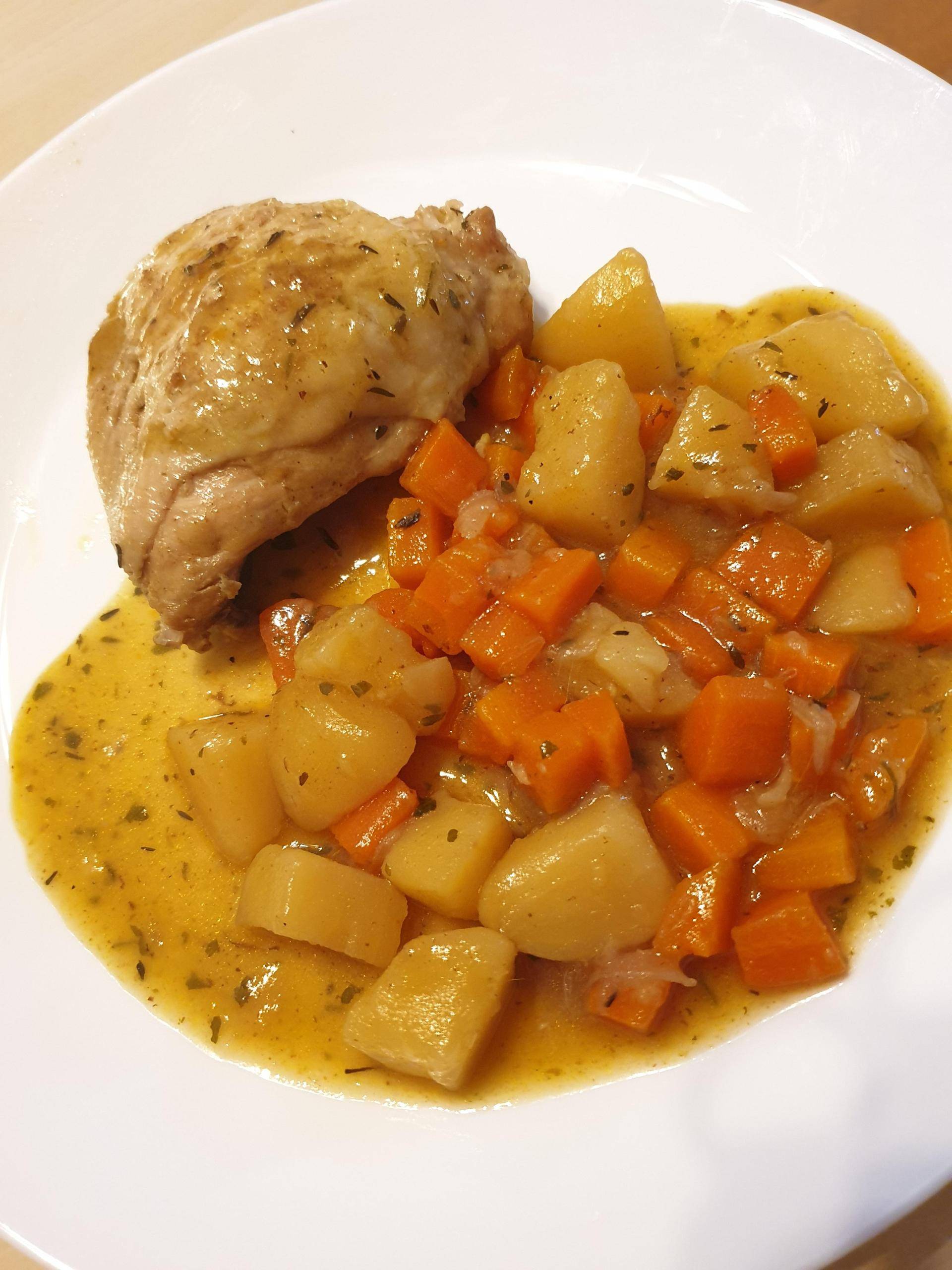 POULET aux CAROTTES et POMMES DE TERRE - Recette Cookeo | Moulinex