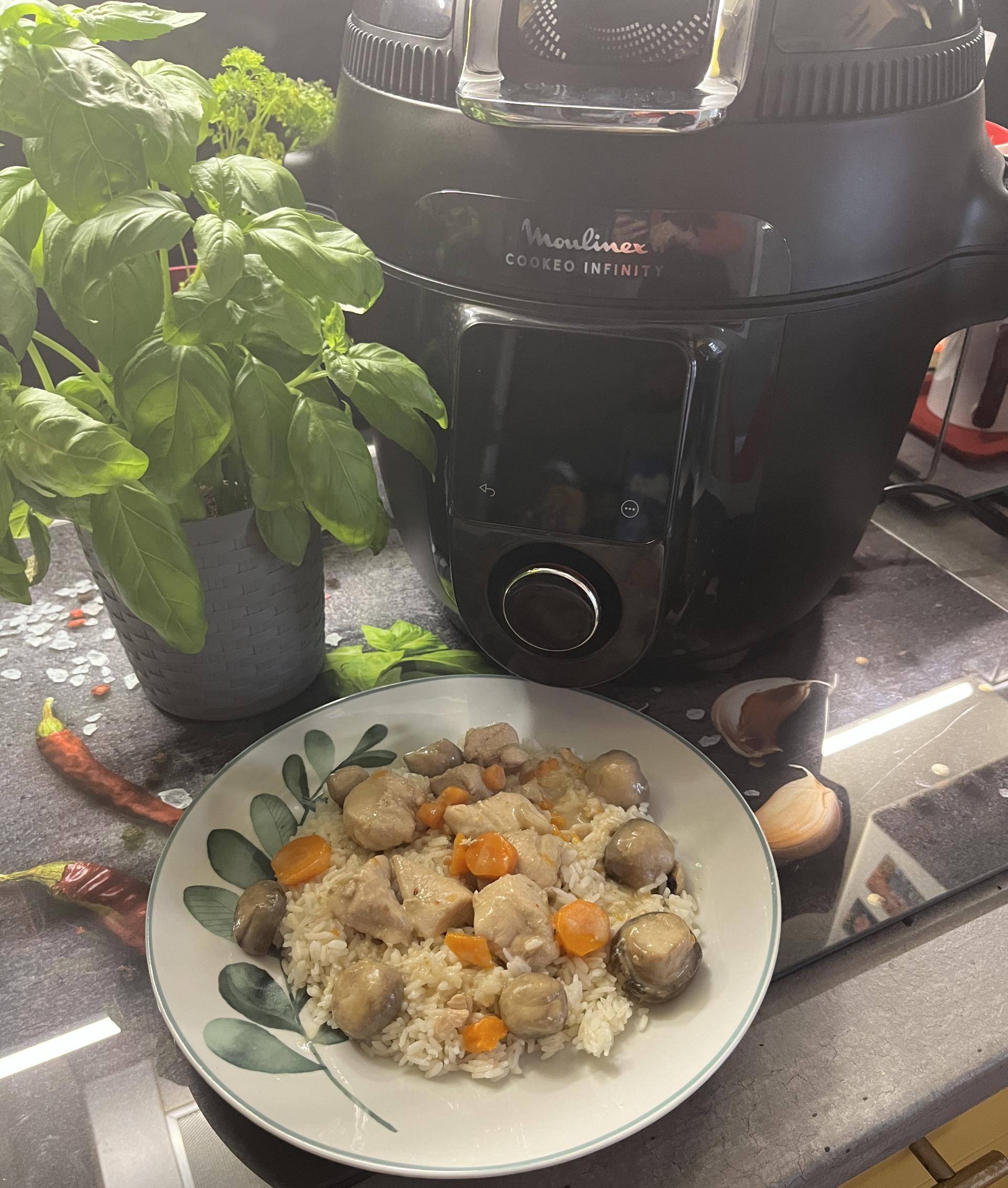 Blanquette de poulet à ma façon - Recette Cookeo Infinity Autostir | Moulinex